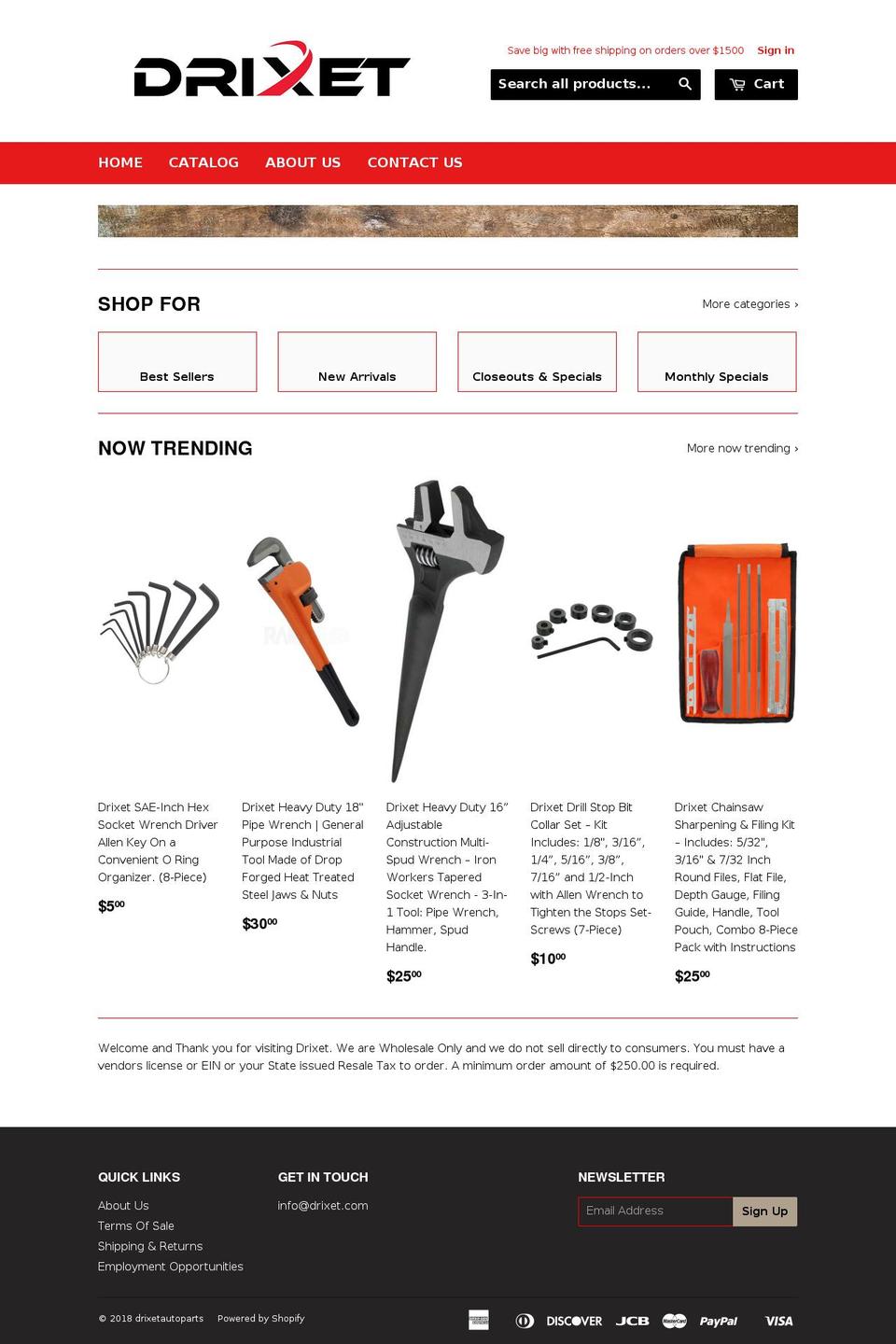 drixet.com — Shopify storefront screenshot