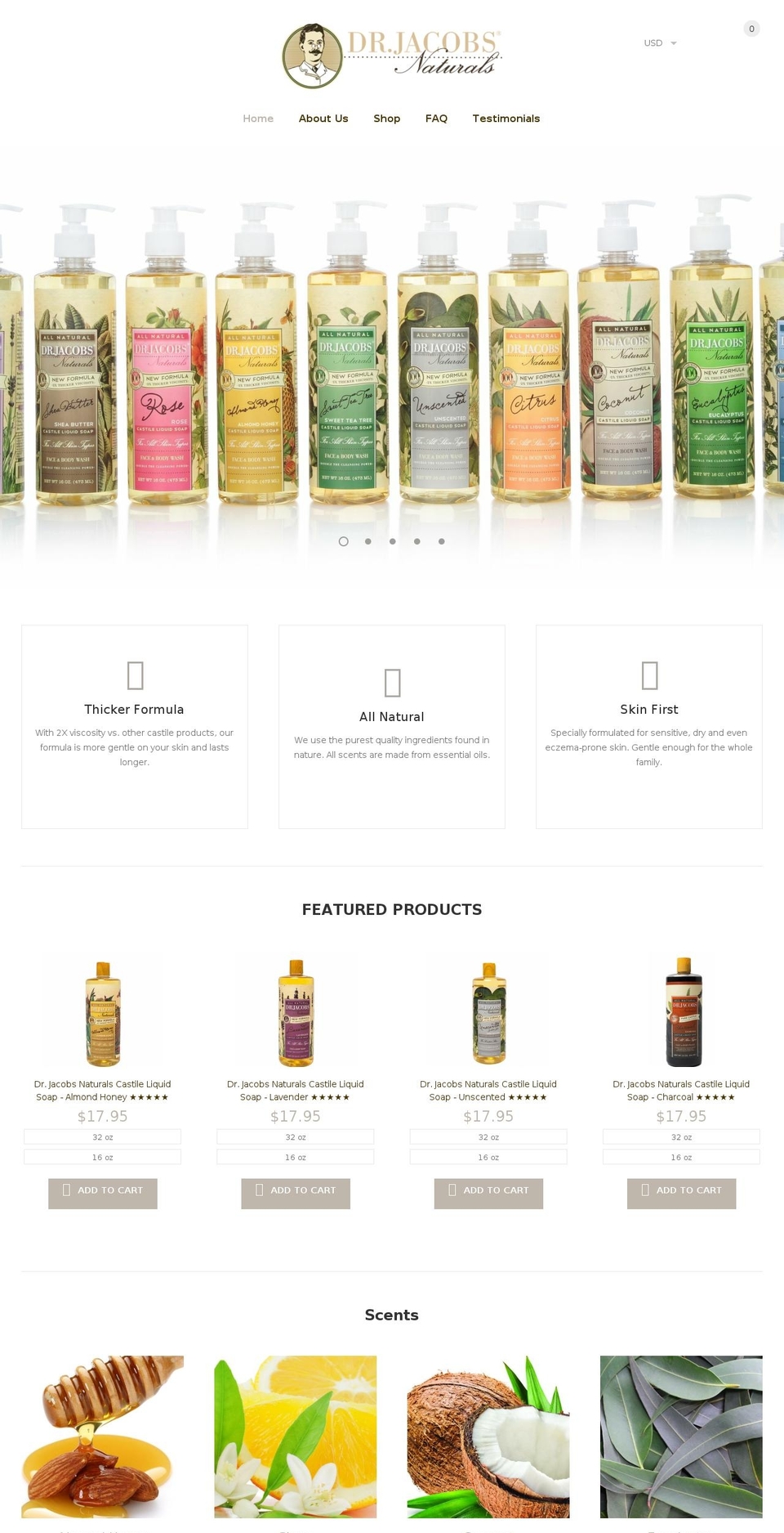 drjacobsorganic.com shopify website screenshot