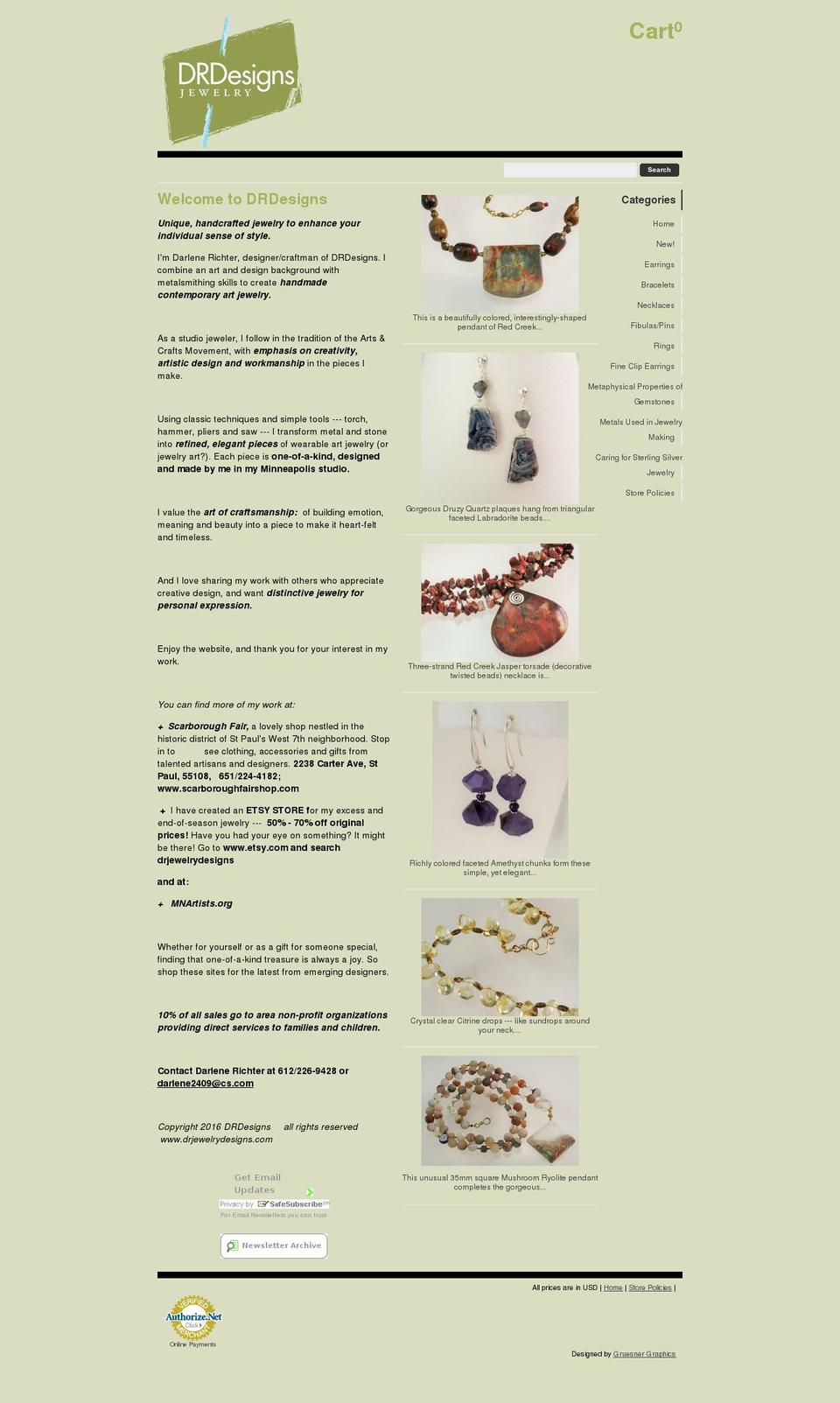 drjewelrydesigns.com shopify website screenshot