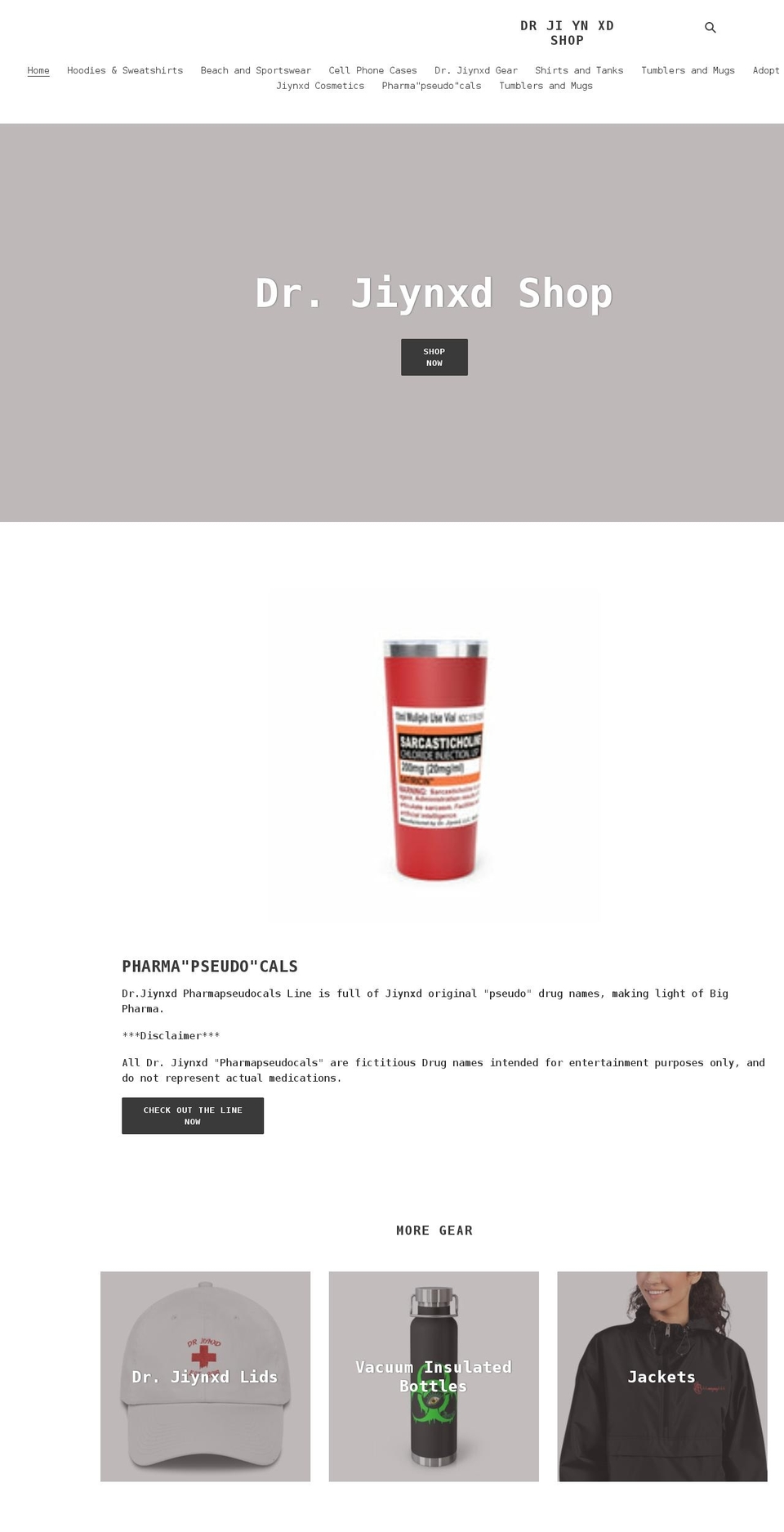 drjiynxdshop.com — Shopify storefront screenshot