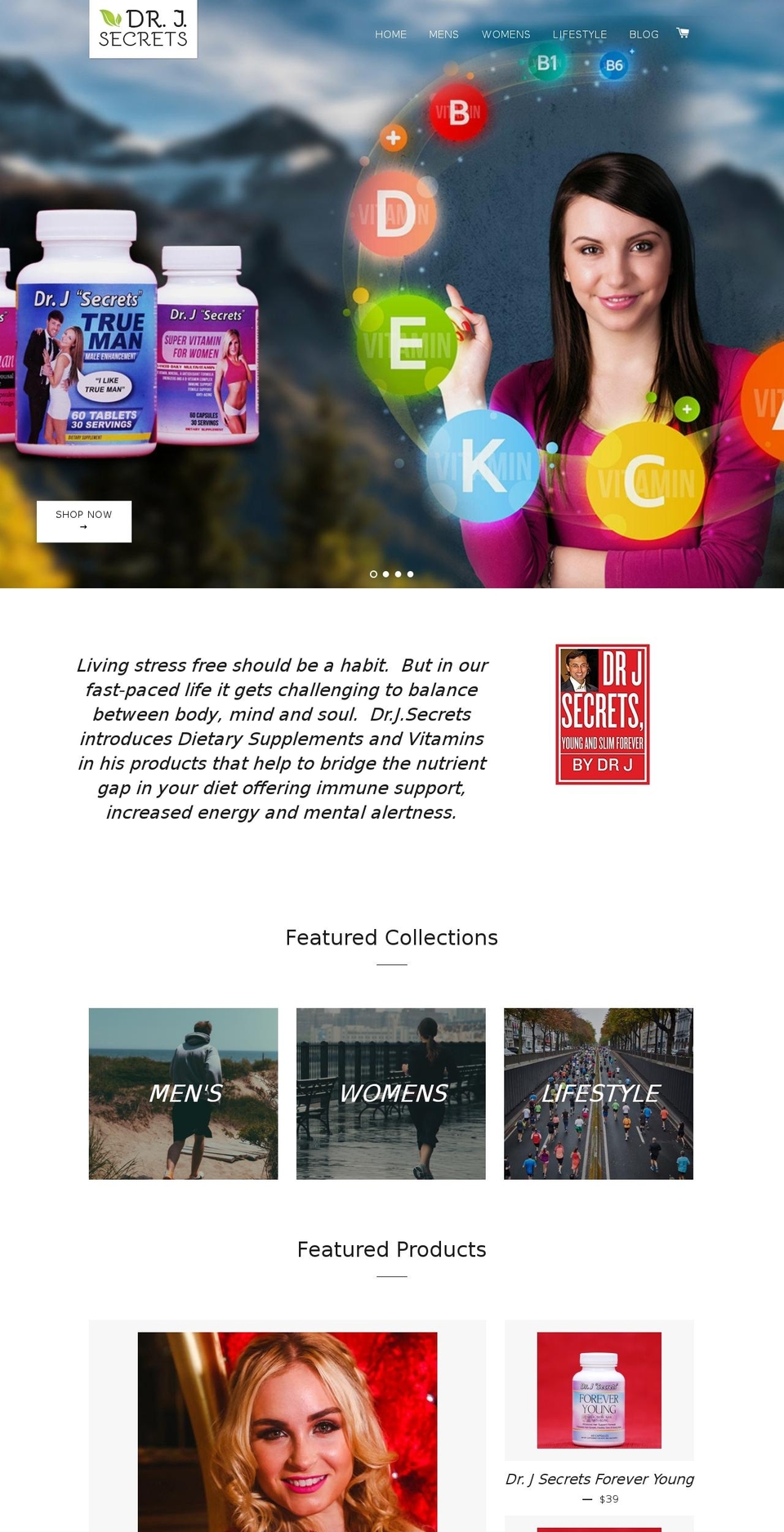 drjsecrets.com shopify website screenshot