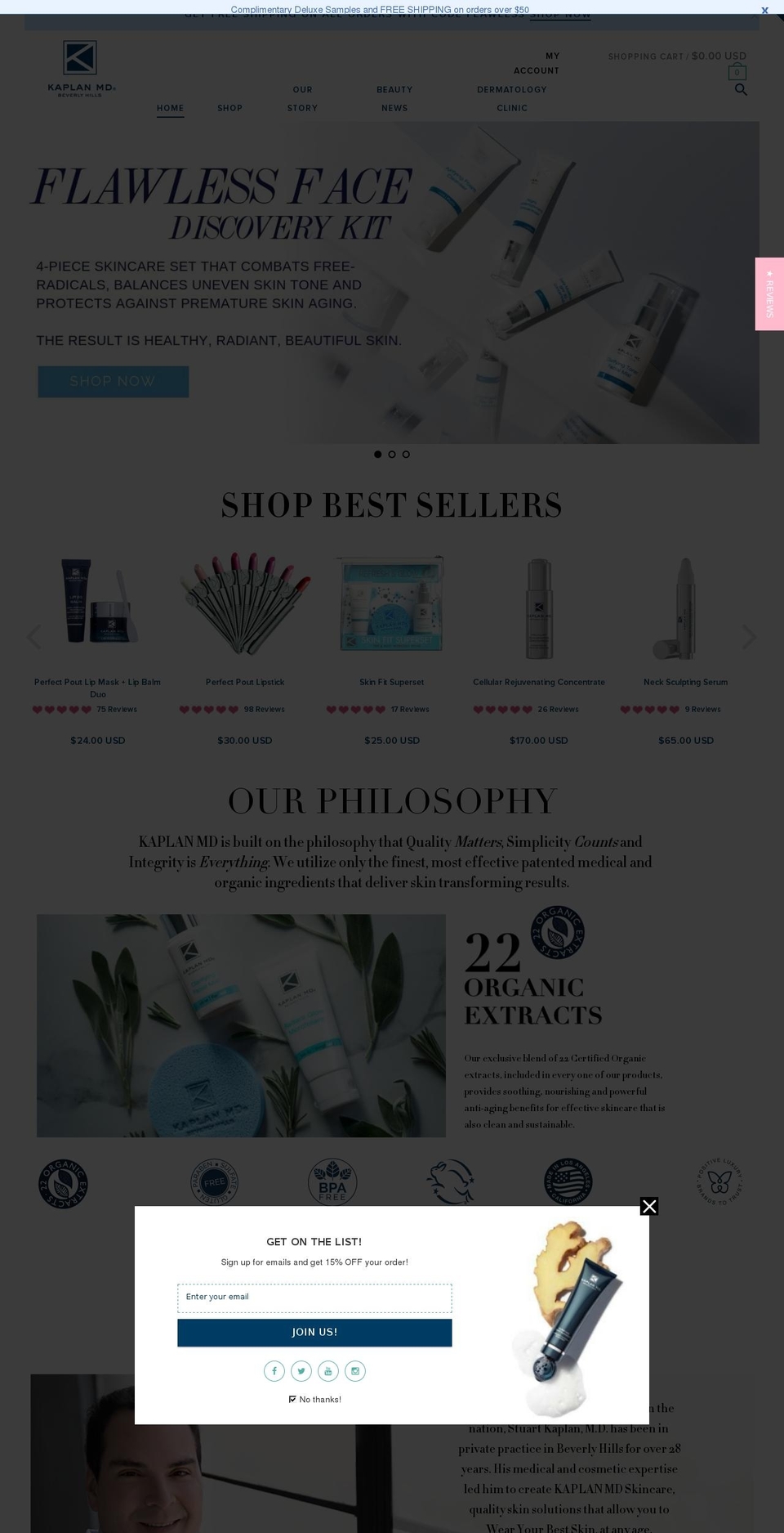 drkaplan.info shopify website screenshot