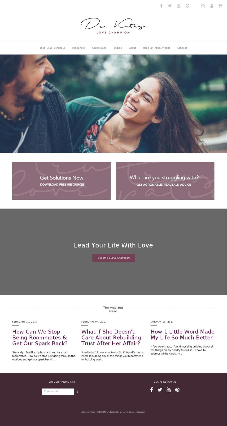 drkathynickerson.com shopify website screenshot