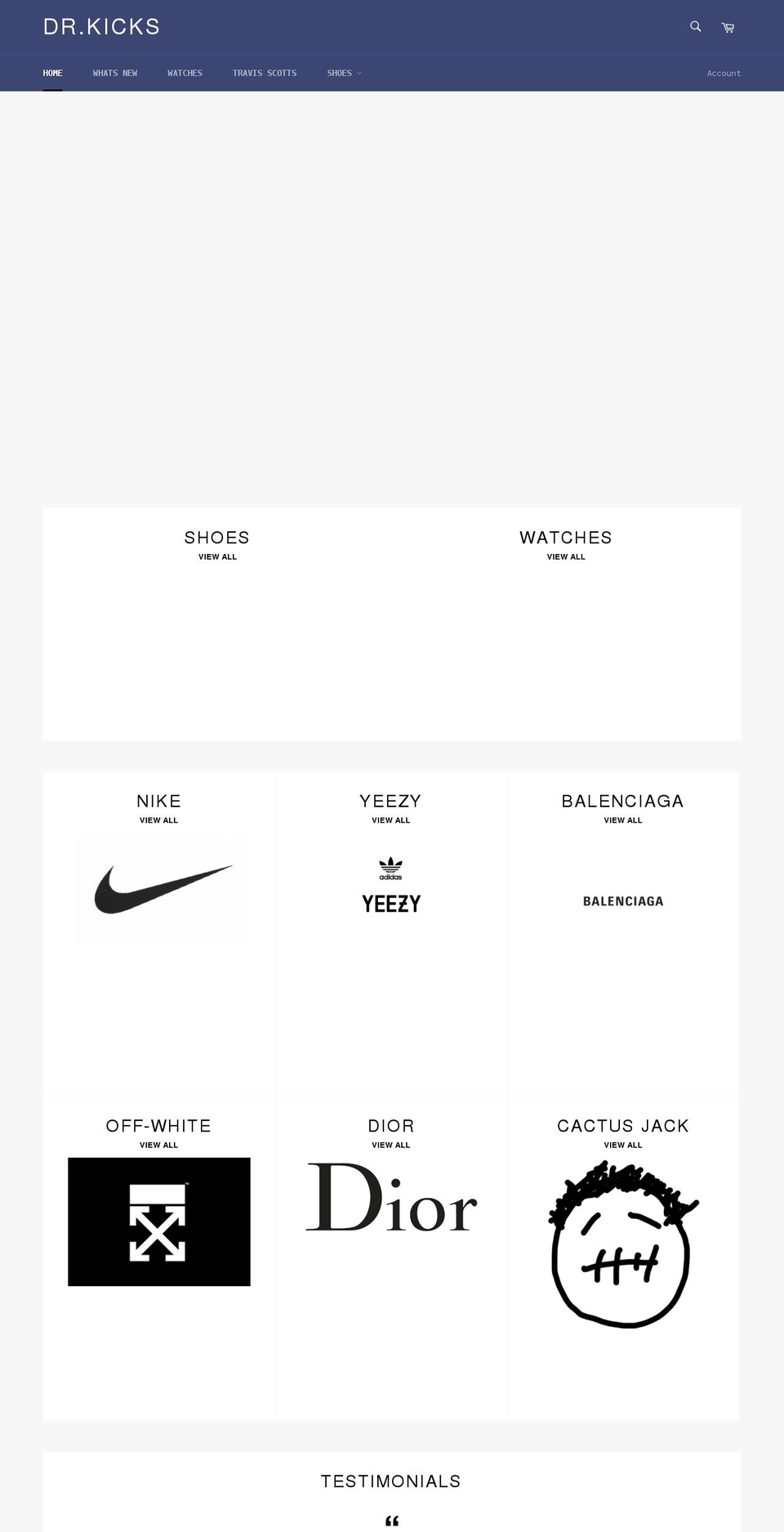 drkicks.store shopify website screenshot