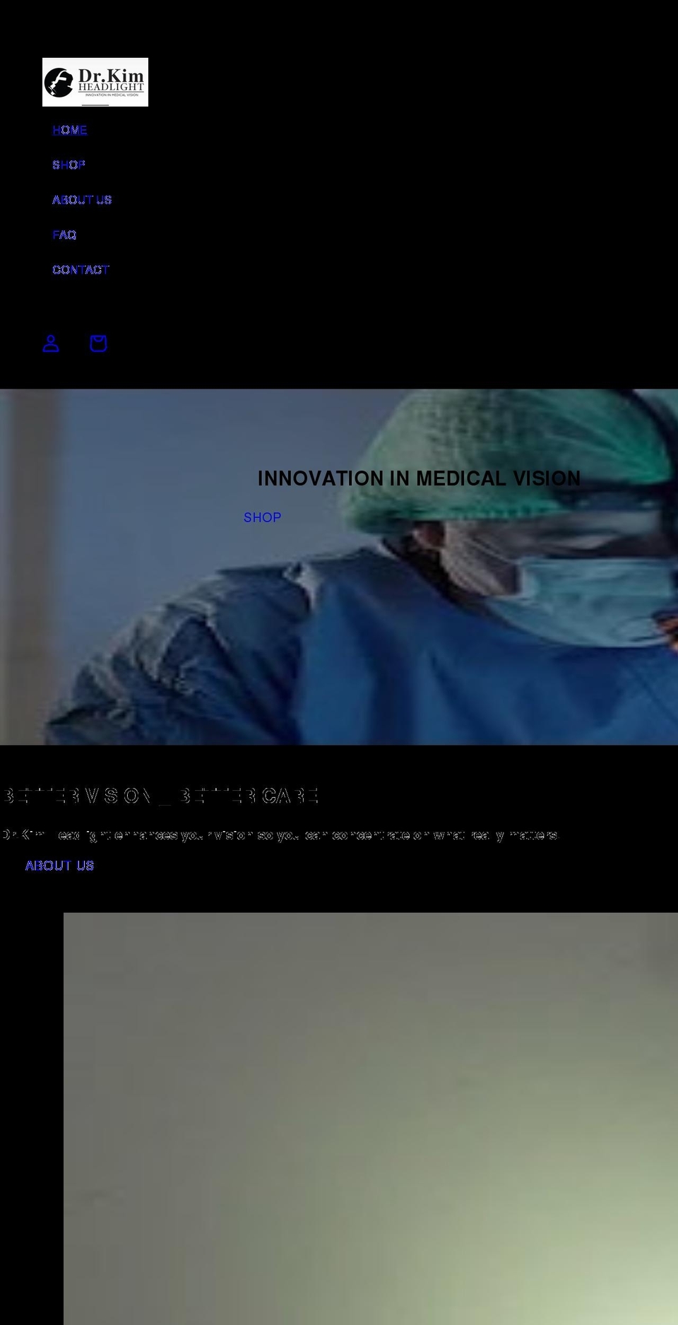 drkimheadlight.com shopify website screenshot
