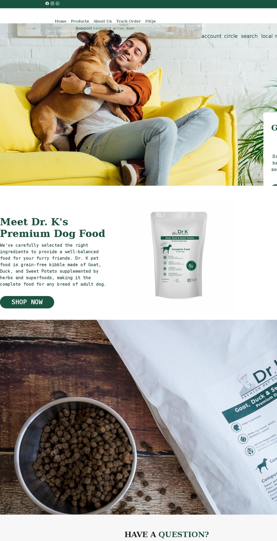 drkpet.com shopify website screenshot