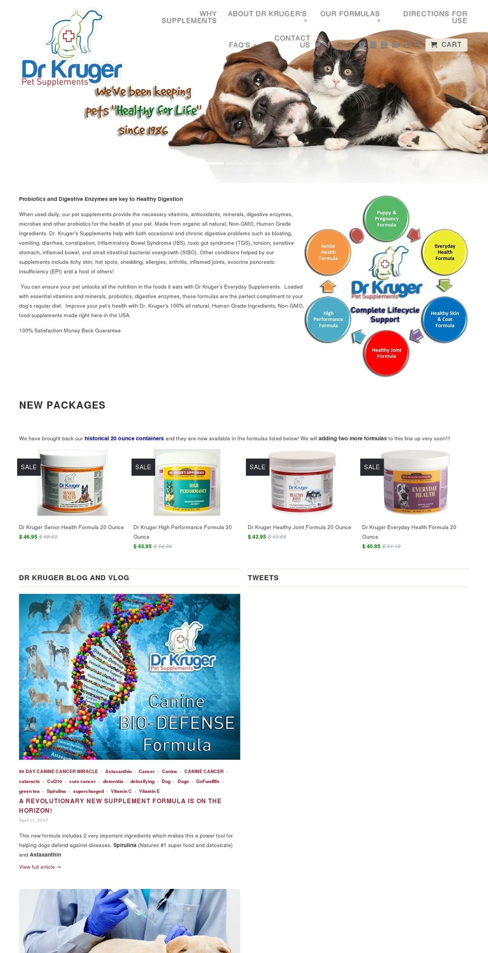 drkrugersupplements.com shopify website screenshot