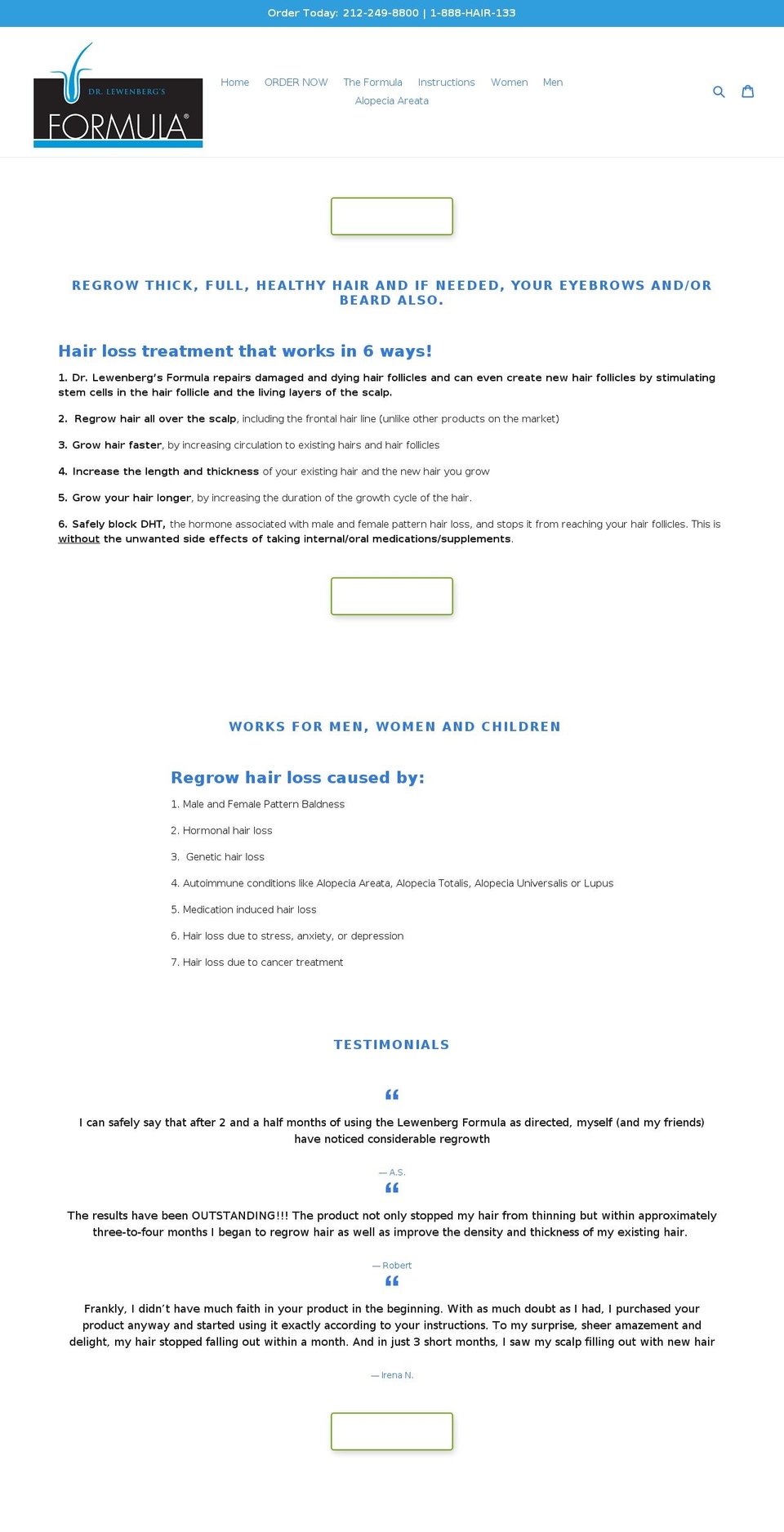 drlewenbergsformula.net shopify website screenshot