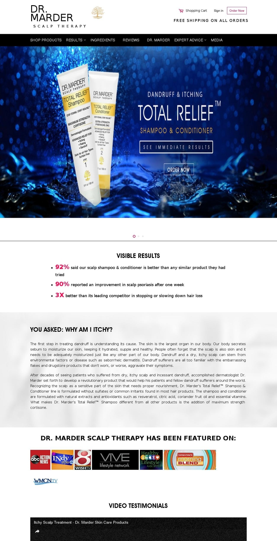 drmarderskincare.com shopify website screenshot