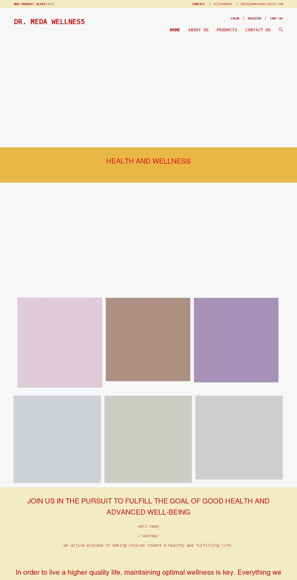 drmedawellness.com shopify website screenshot