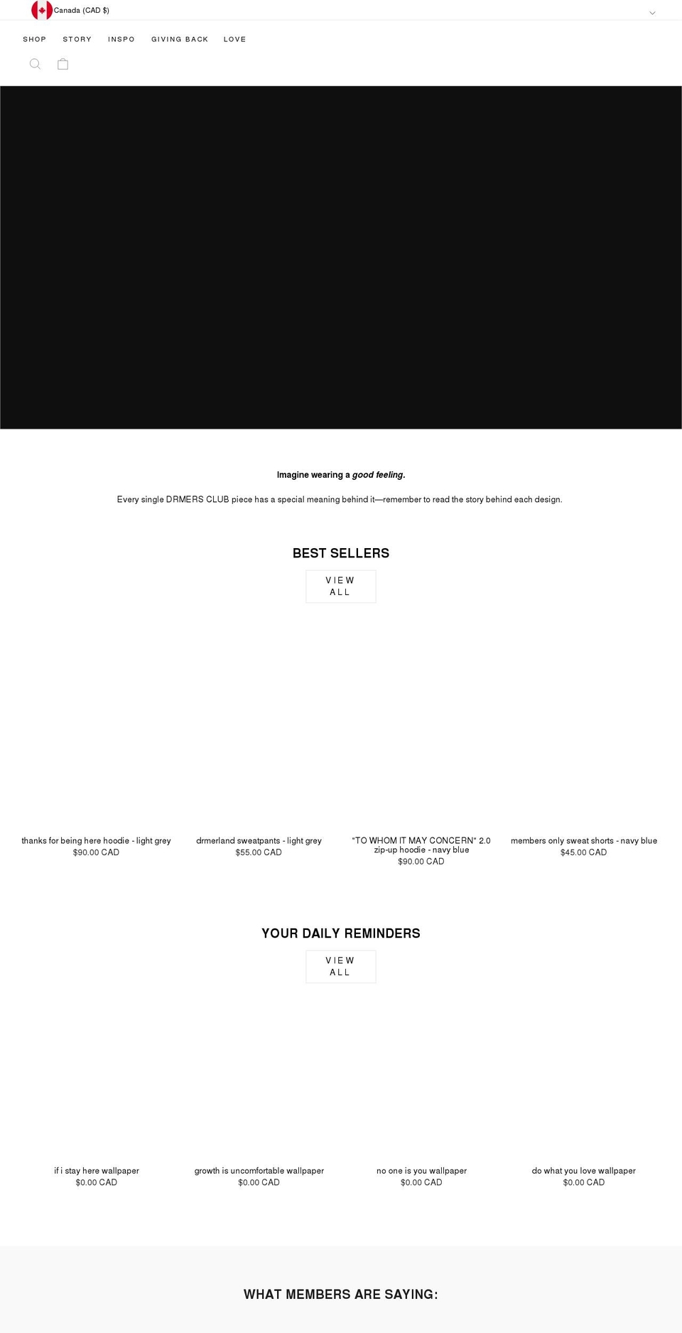 drmersclub.com shopify website screenshot