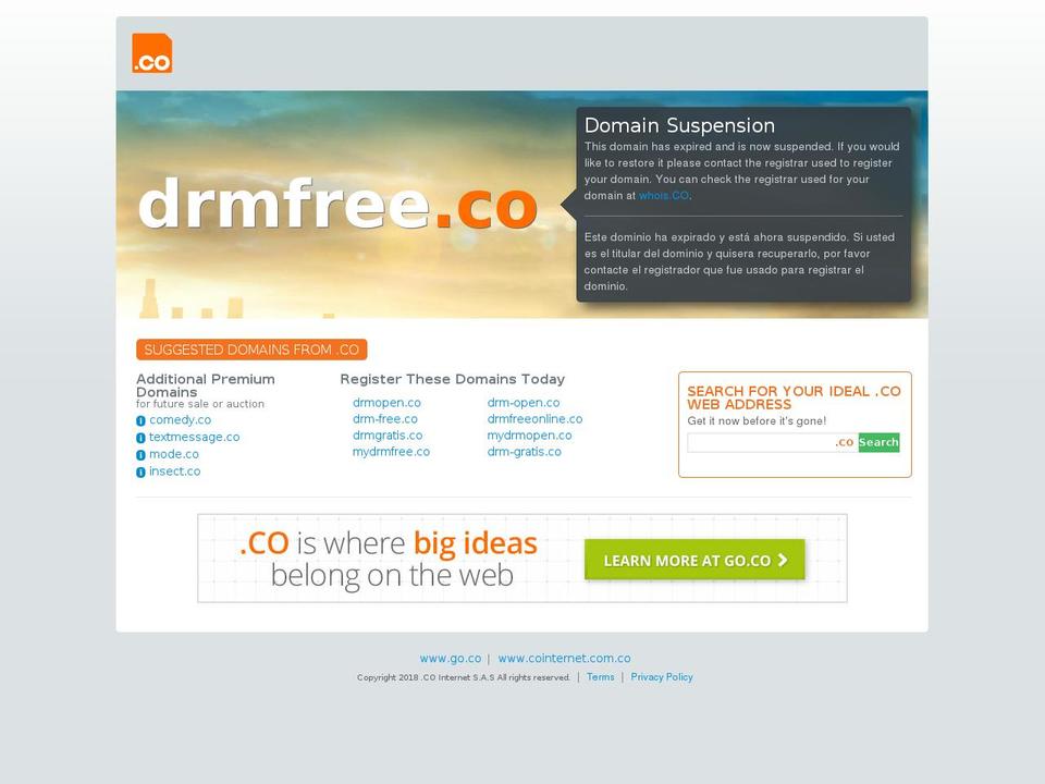 drmfree.co shopify website screenshot