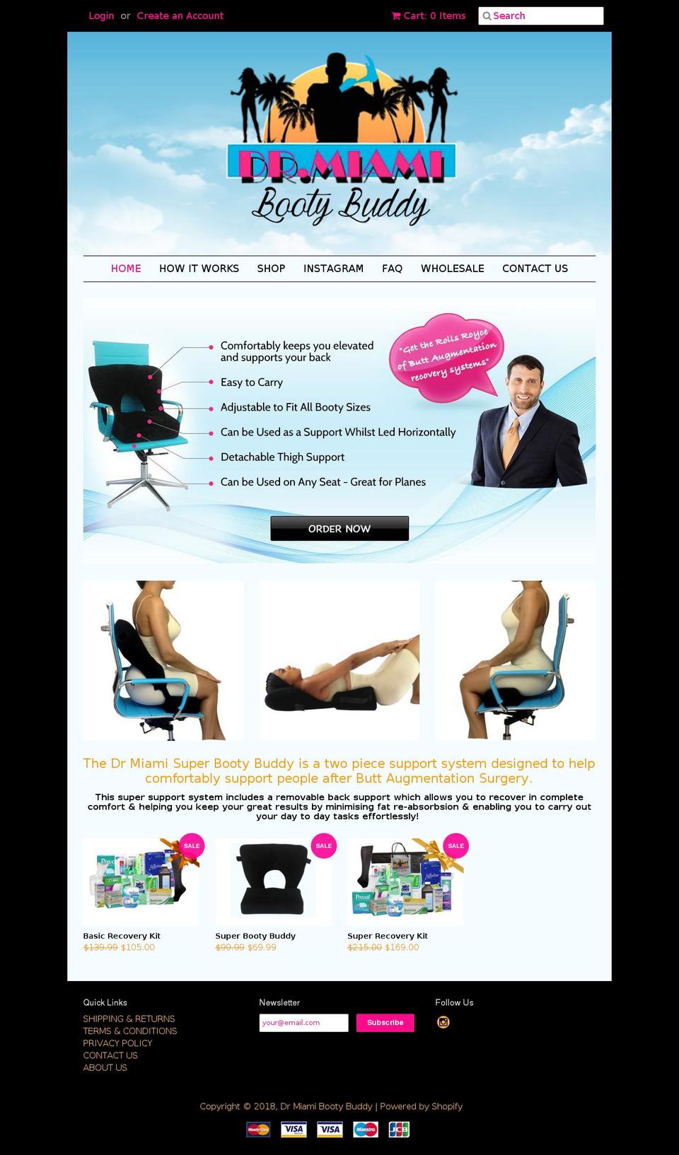 drmiamisuperbootybuddy.com — Shopify storefront screenshot