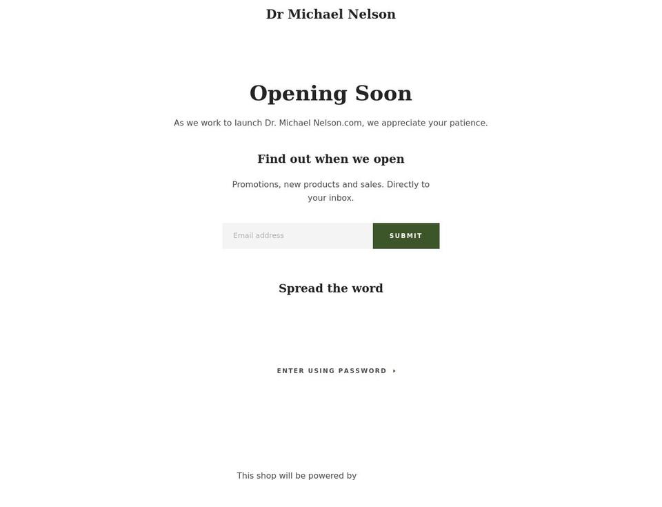 drmichaelnelson.com shopify website screenshot