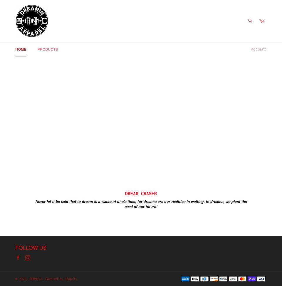 drmn413.com shopify website screenshot