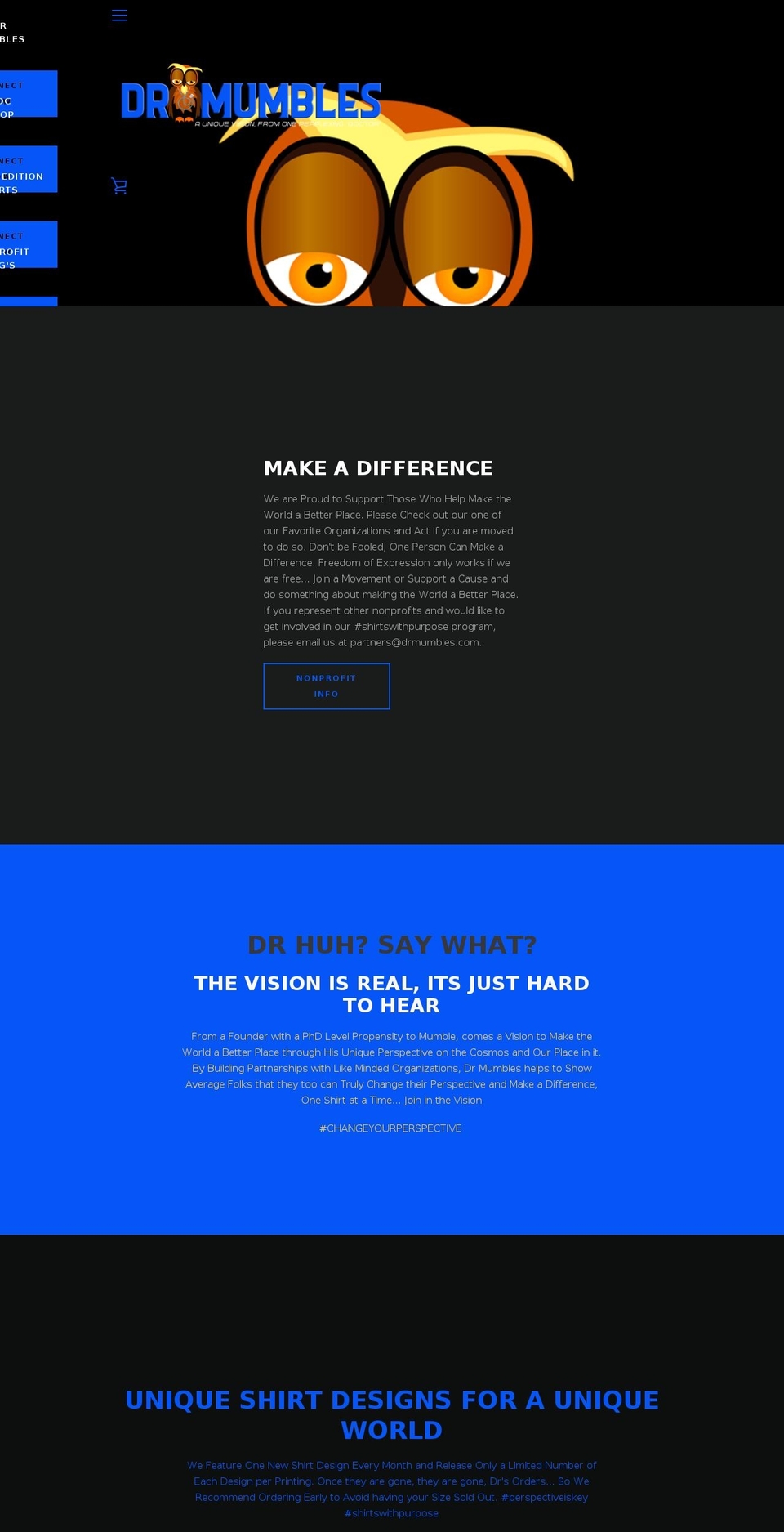 drmumbles.com shopify website screenshot