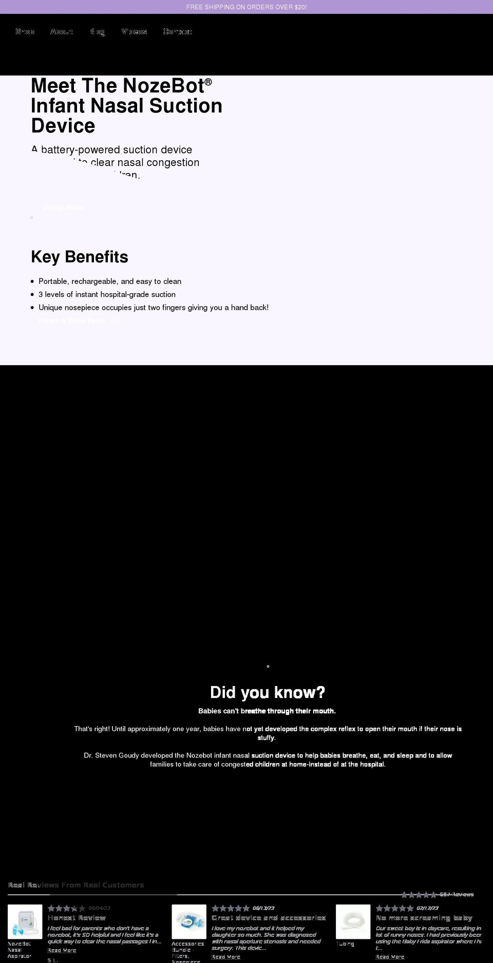 drnozebest.com shopify website screenshot