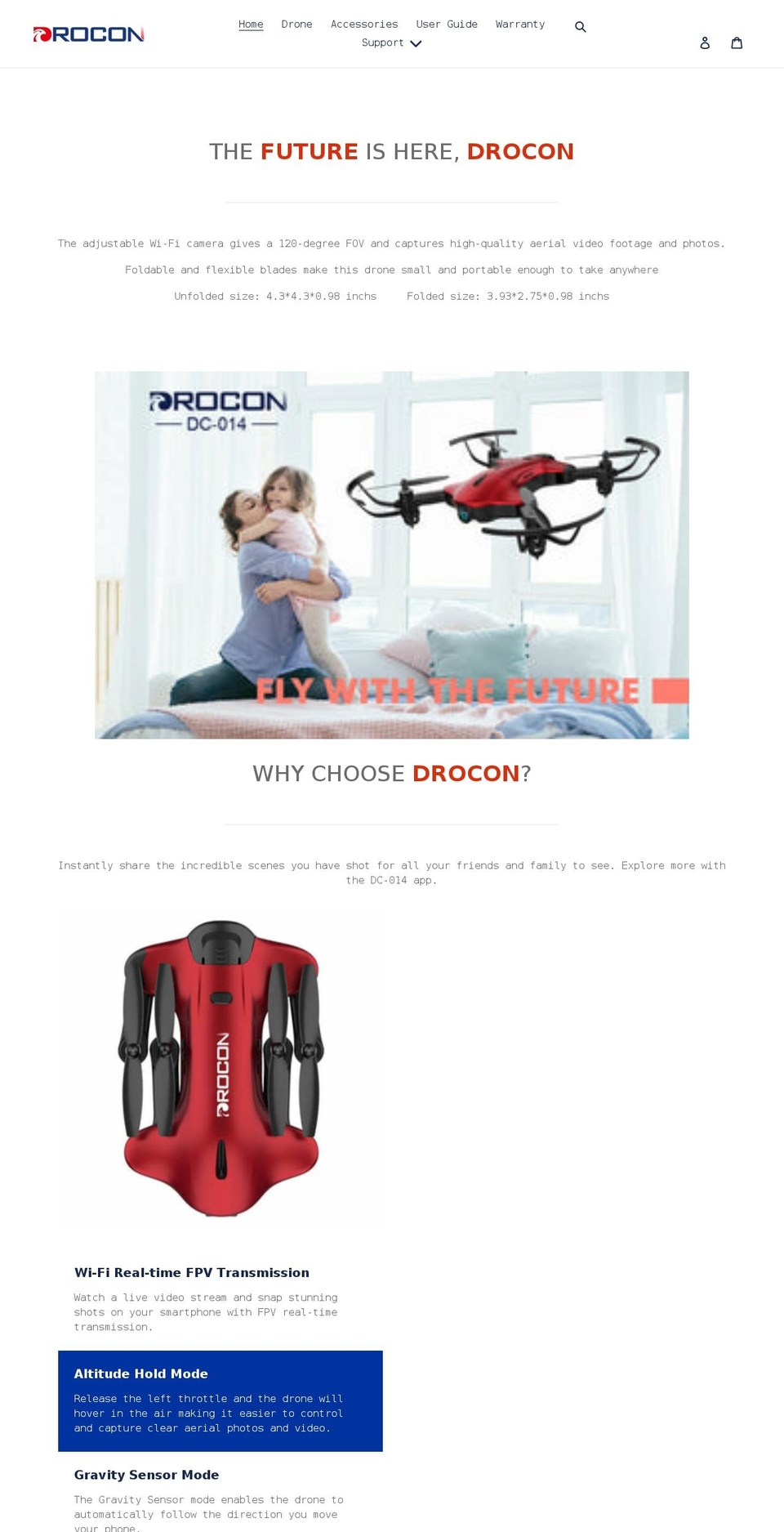 droconshop.com shopify website screenshot