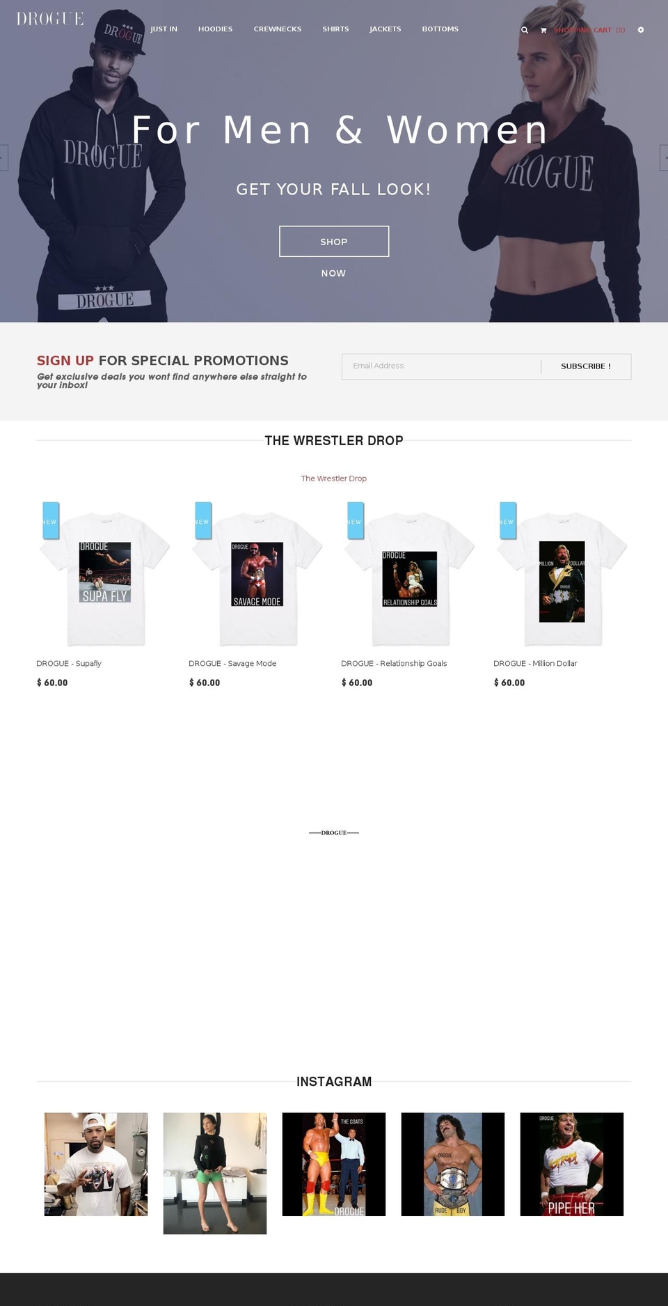 2018 Site Shopify theme site example drogueclothing.com