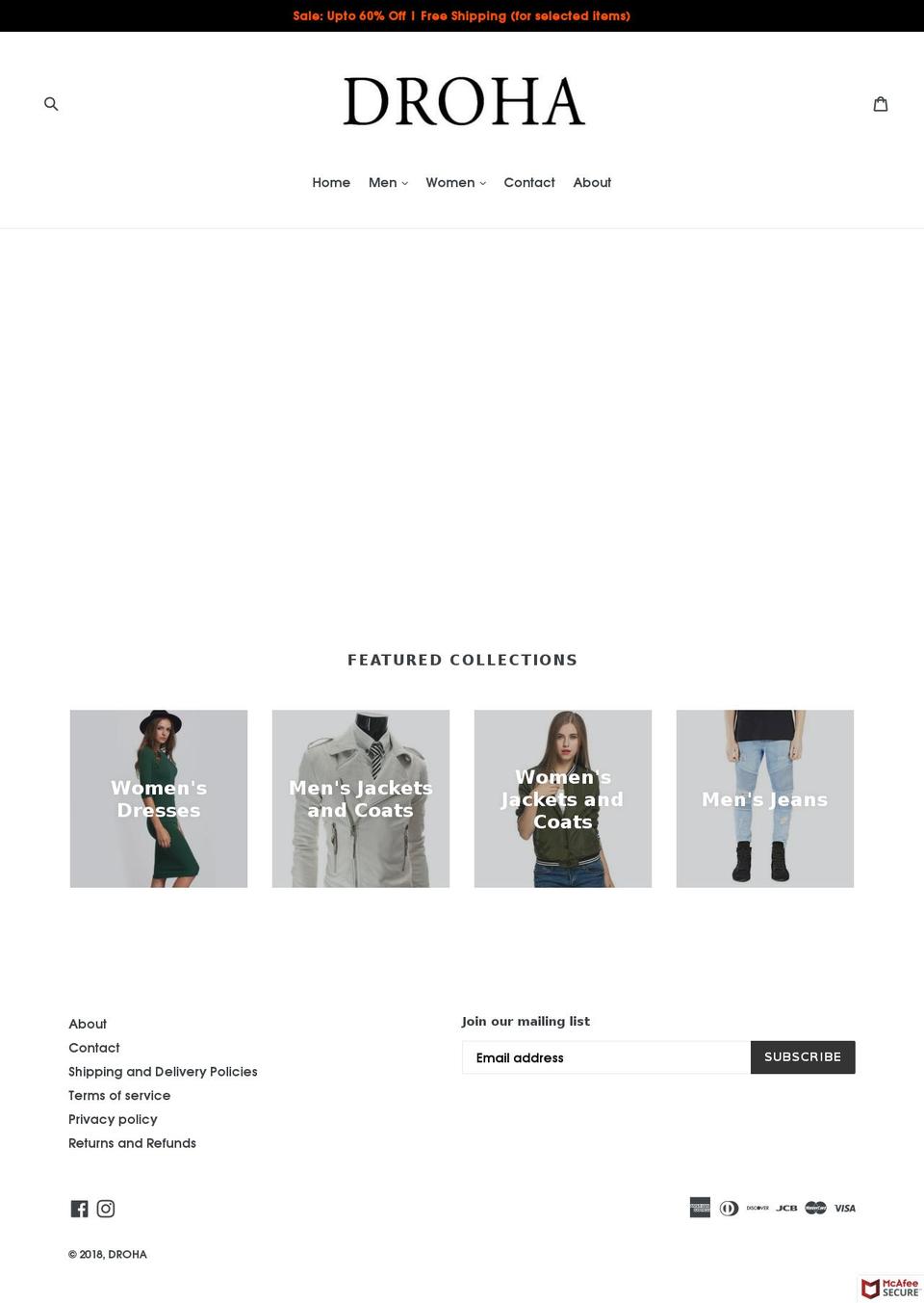droha.com — Shopify storefront screenshot
