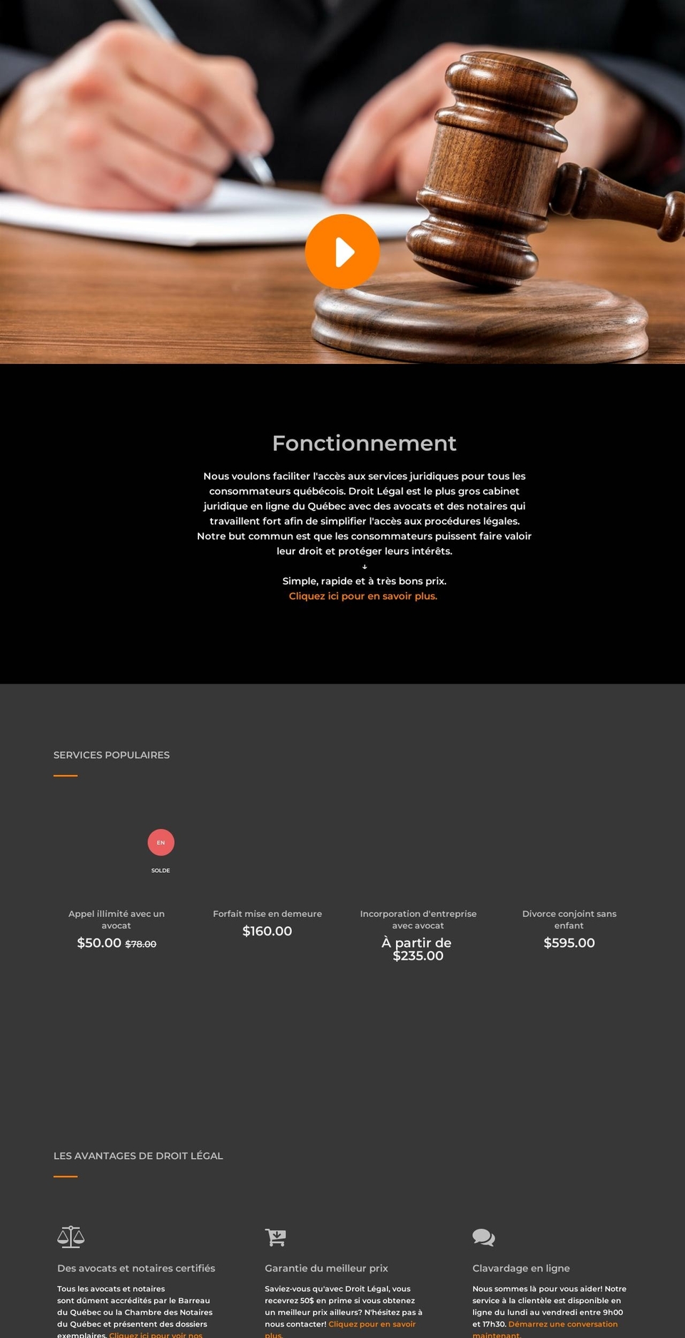 droit.legal shopify website screenshot