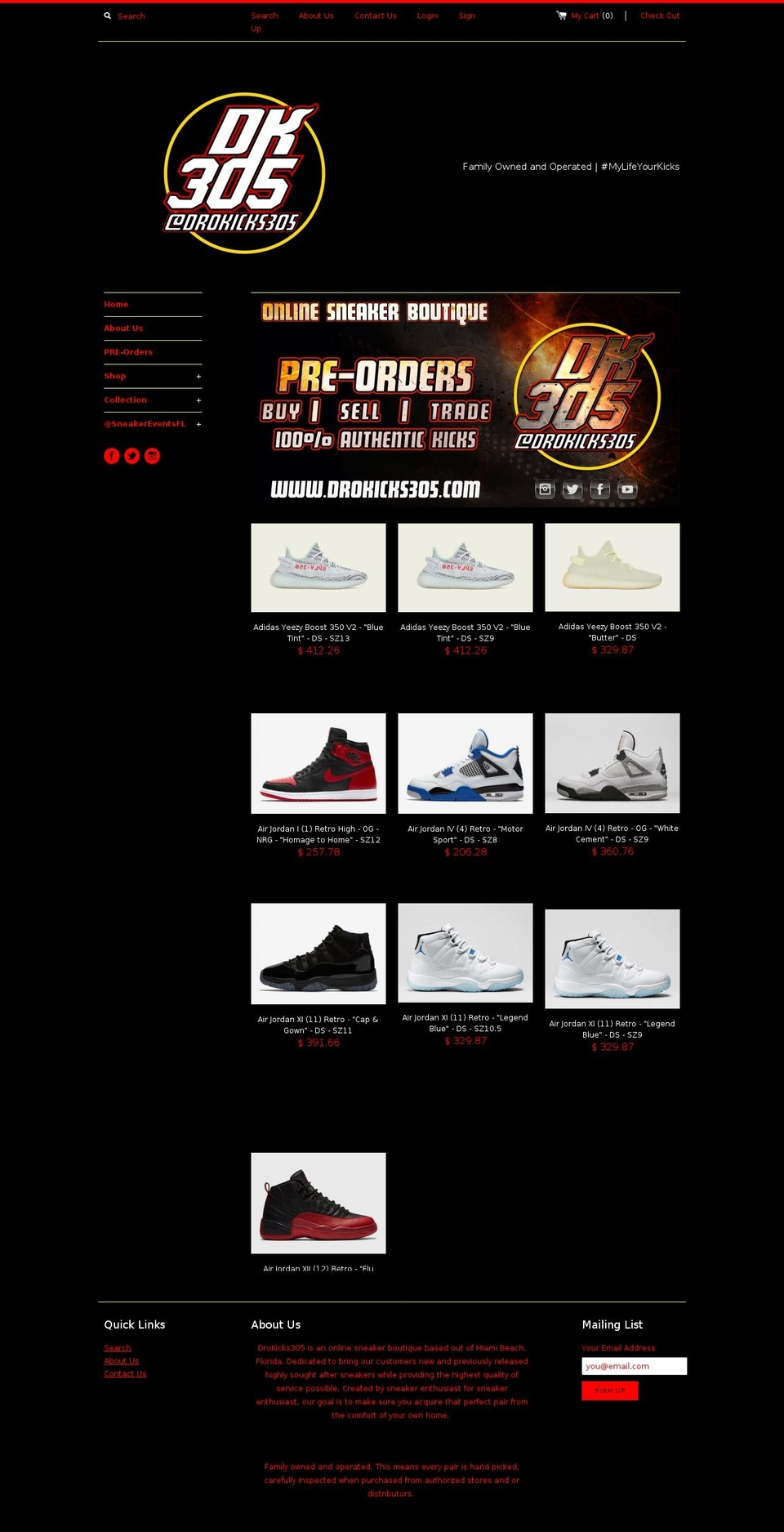 DroKicks305LLC Shopify theme site example drokicks305.com