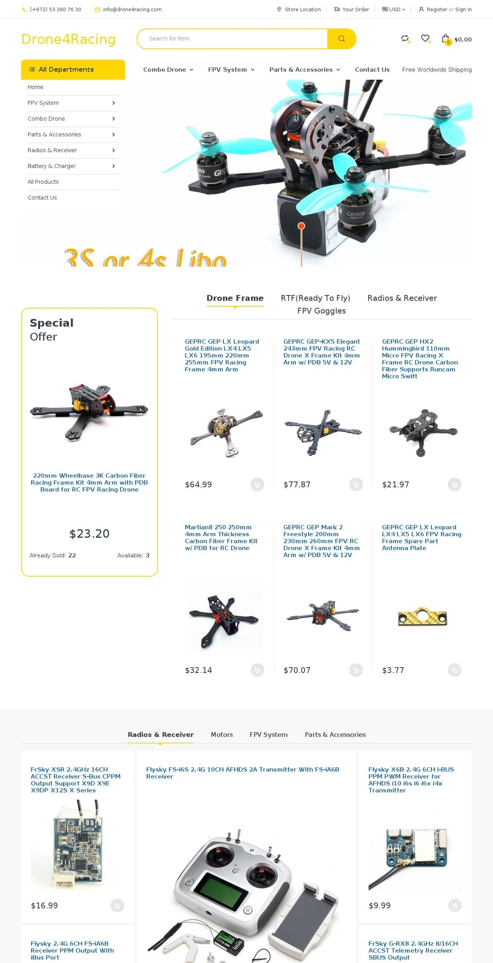 electro-v2-0-home-1 Shopify theme site example drone4racing.com