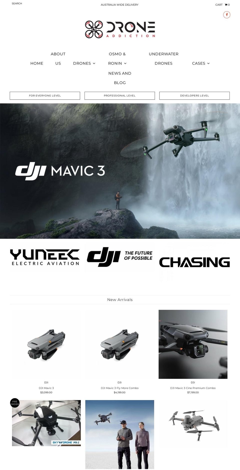 droneaddiction.com.au shopify website screenshot
