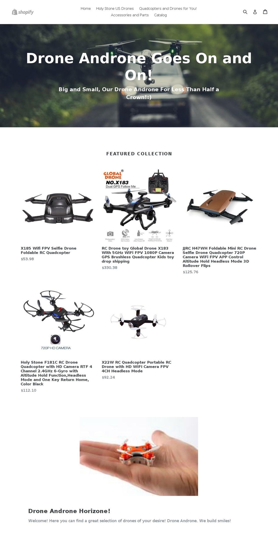 droneandrone.com — Shopify storefront screenshot