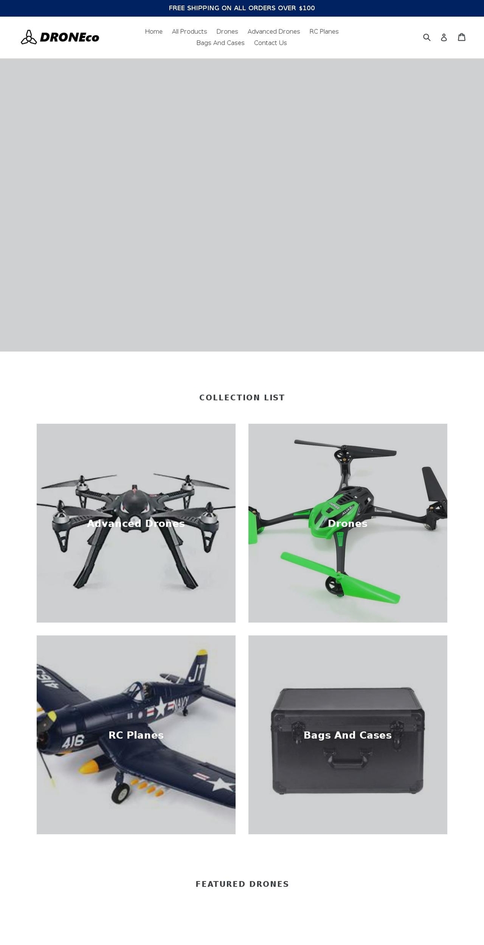 droneco.us shopify website screenshot