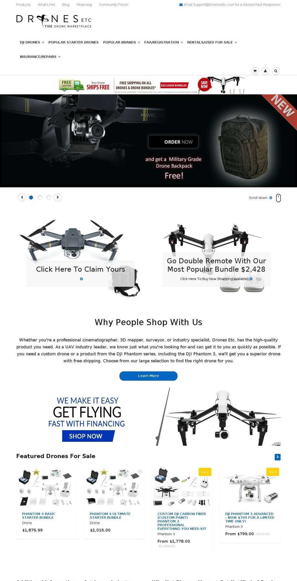[Plus] Drones Etc - AFFIRM Shopify theme site example droneetc.com