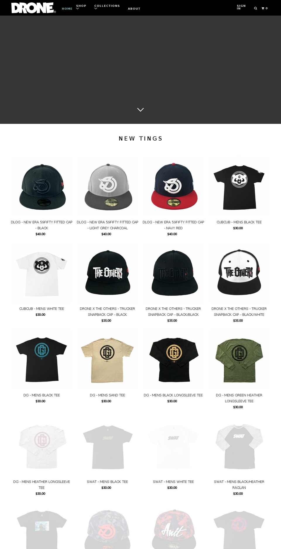 dronegarb.com — Shopify storefront screenshot