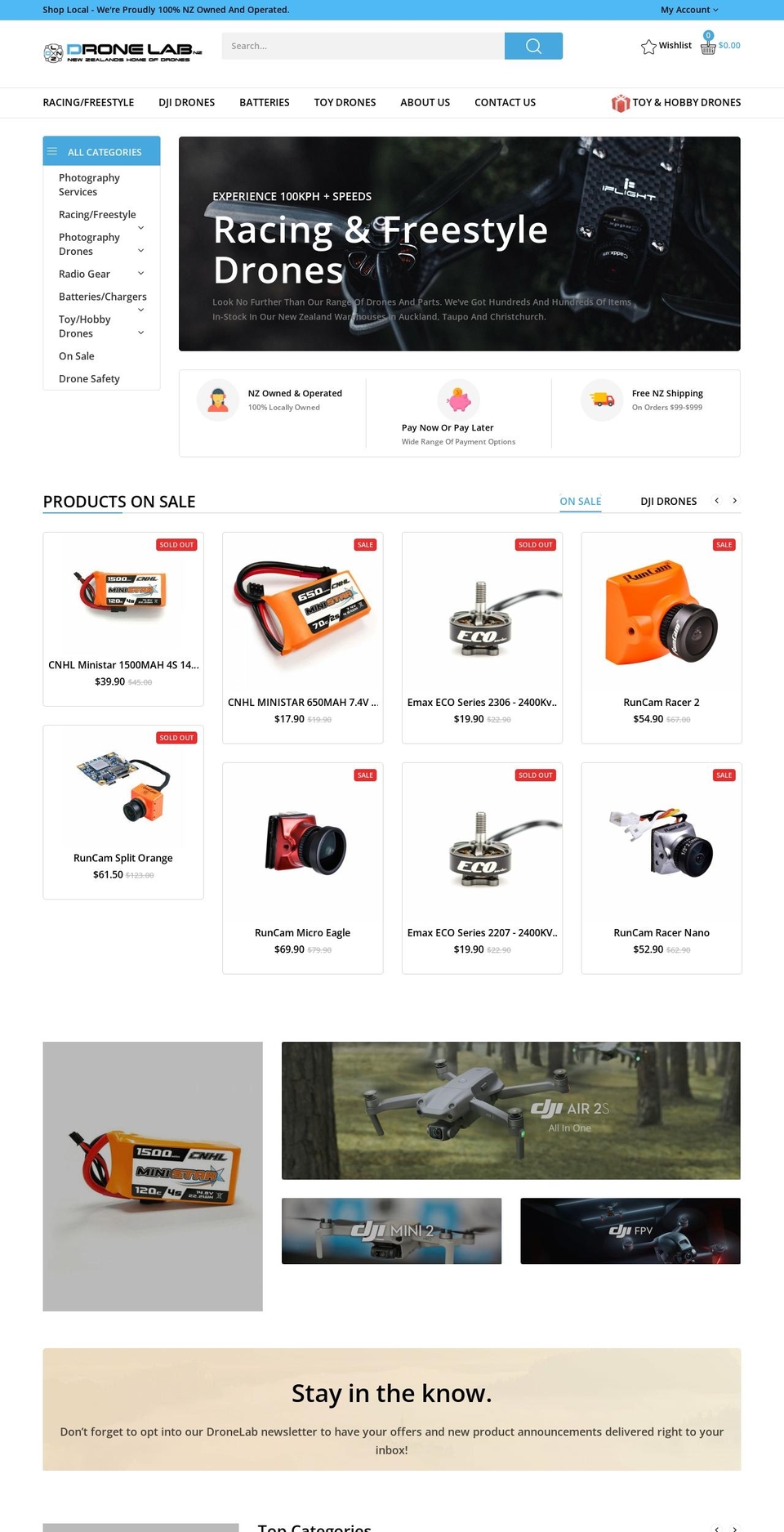 dronelab.co.nz shopify website screenshot