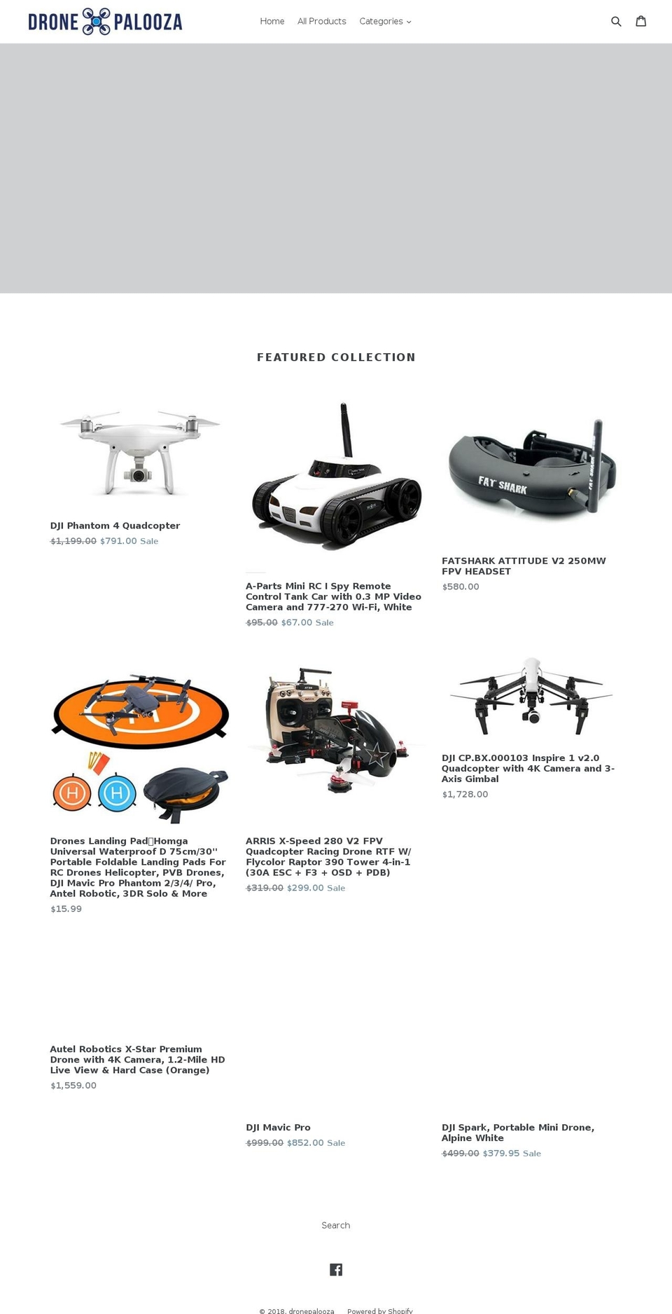 dronepalooza.com — Shopify storefront screenshot