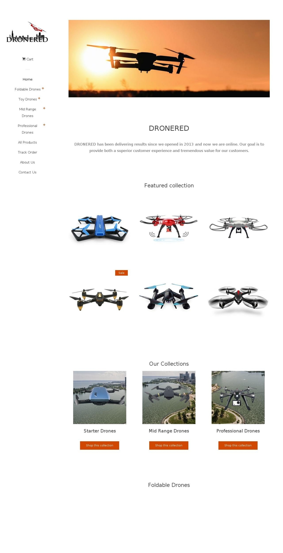dronered.com — Shopify storefront screenshot
