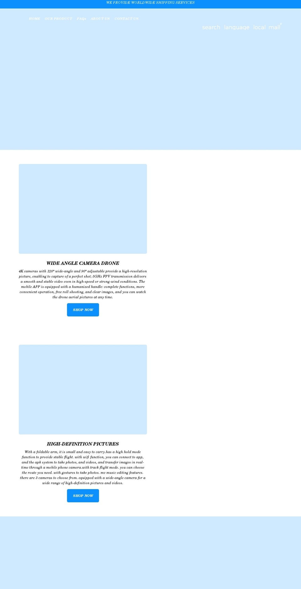 dronerival.com shopify website screenshot