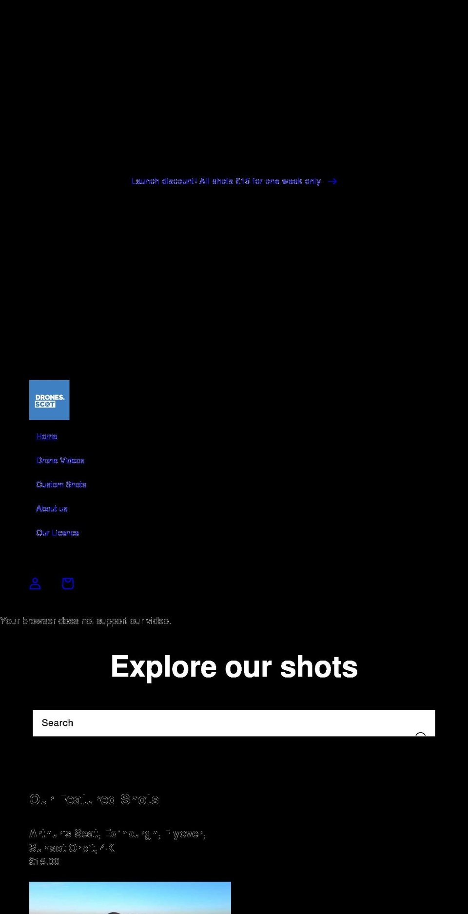 drones.scot shopify website screenshot