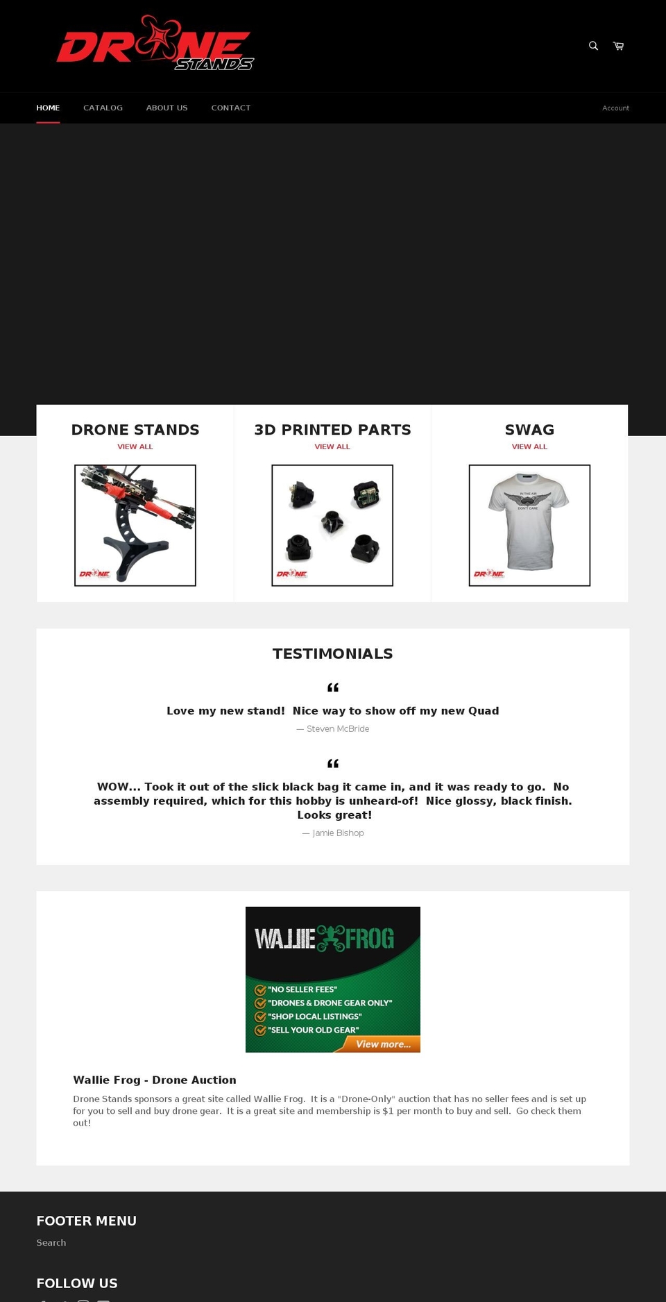 dronestands.com — Shopify storefront screenshot