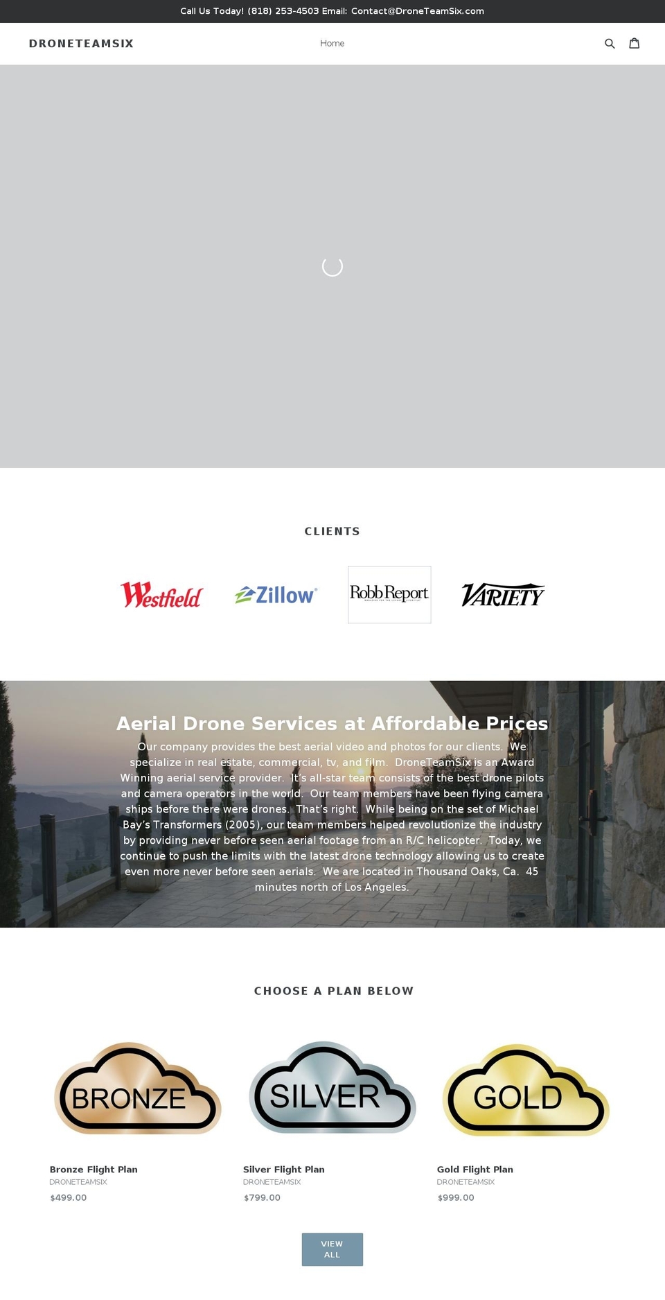 droneteamsix.com shopify website screenshot