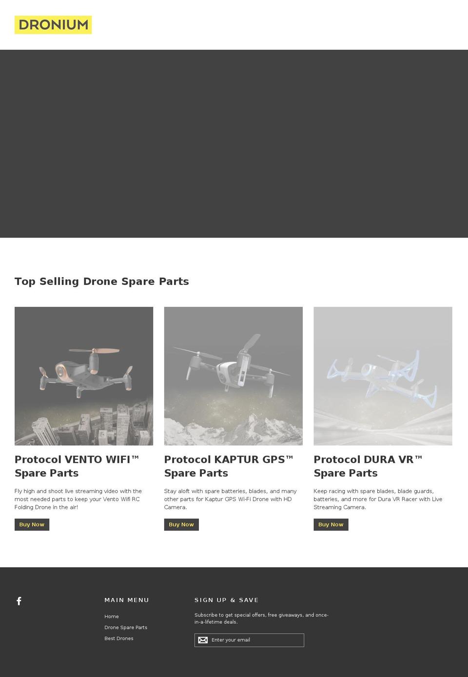 dronium.com — Shopify storefront screenshot