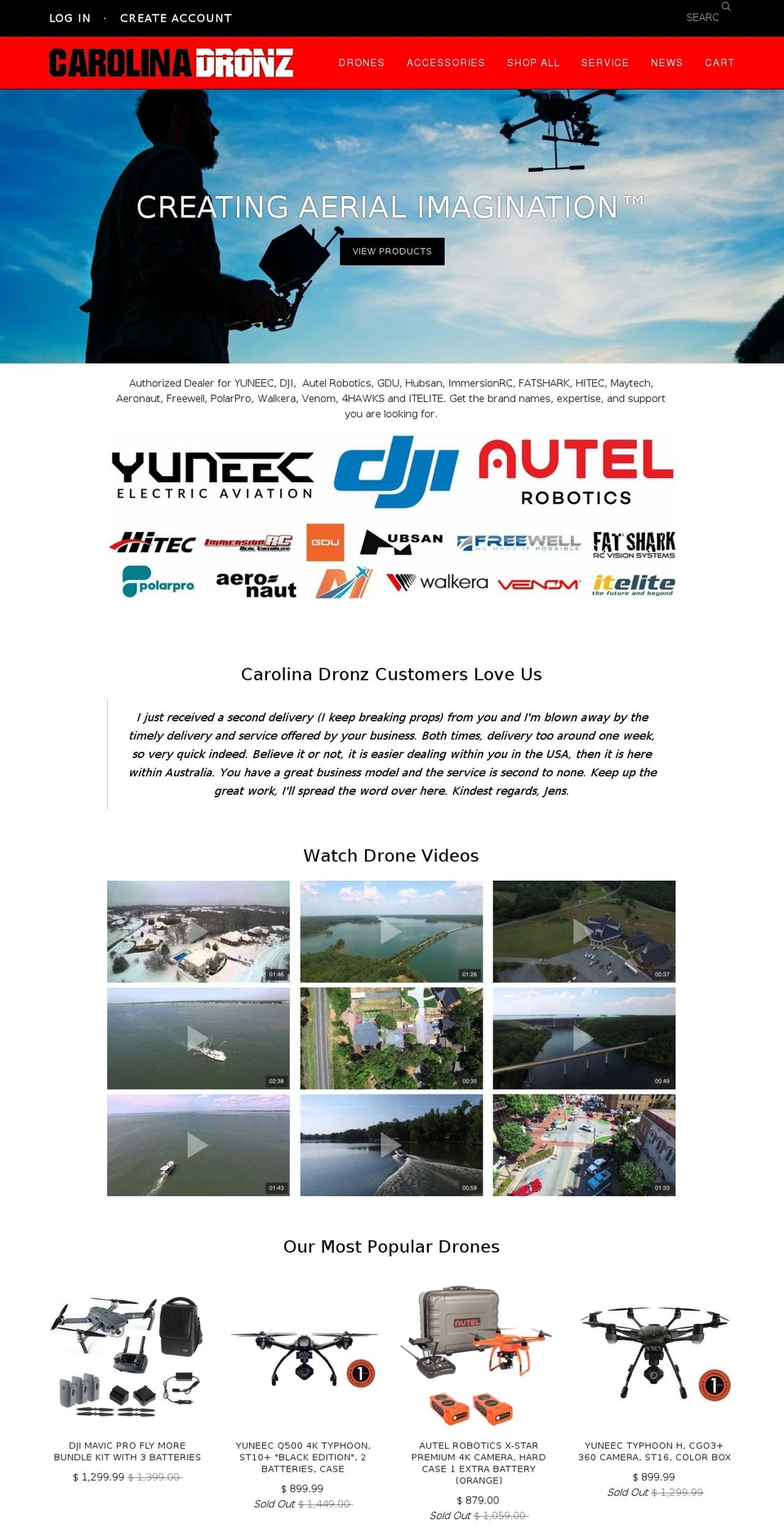 dronzoutlet.com — Shopify storefront screenshot