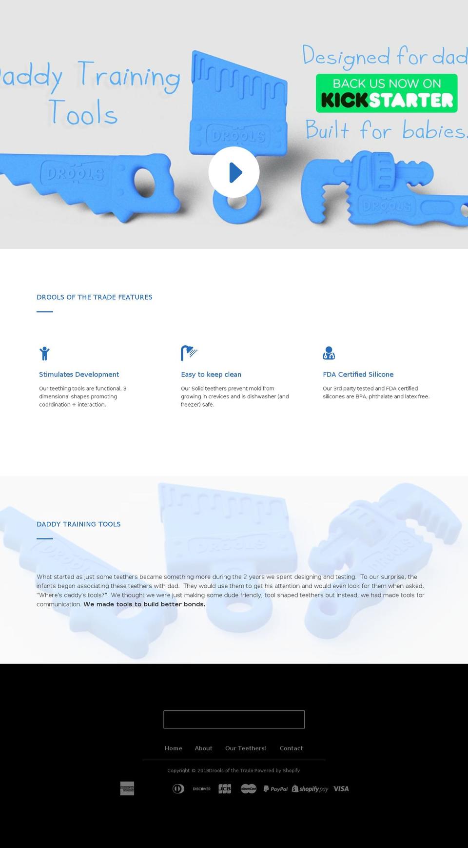 droolsofthetrade.com shopify website screenshot