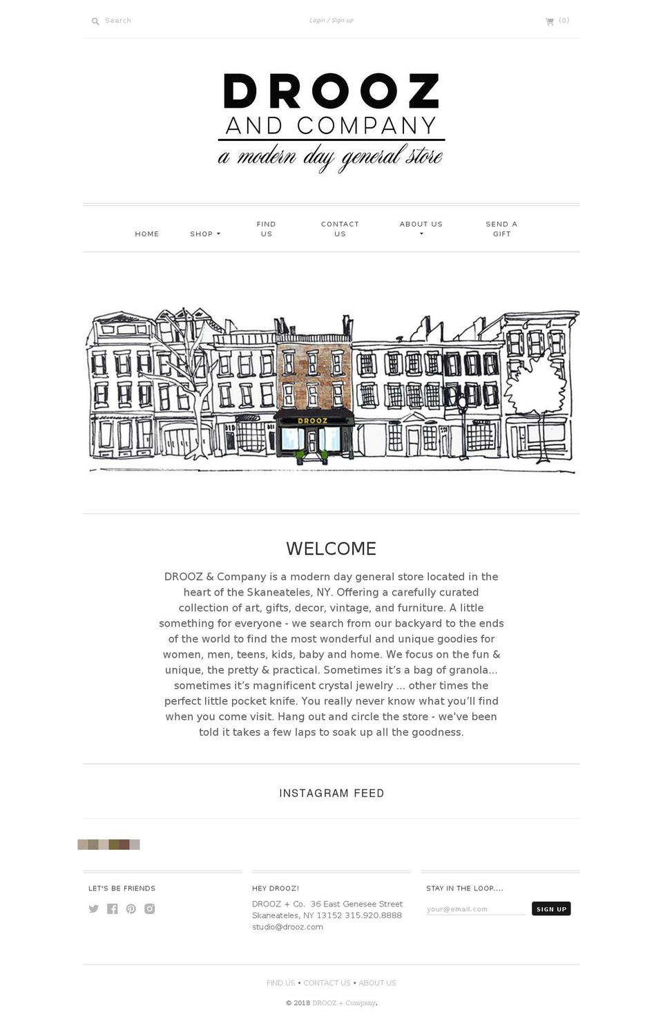 droozandcompany.com — Shopify storefront screenshot