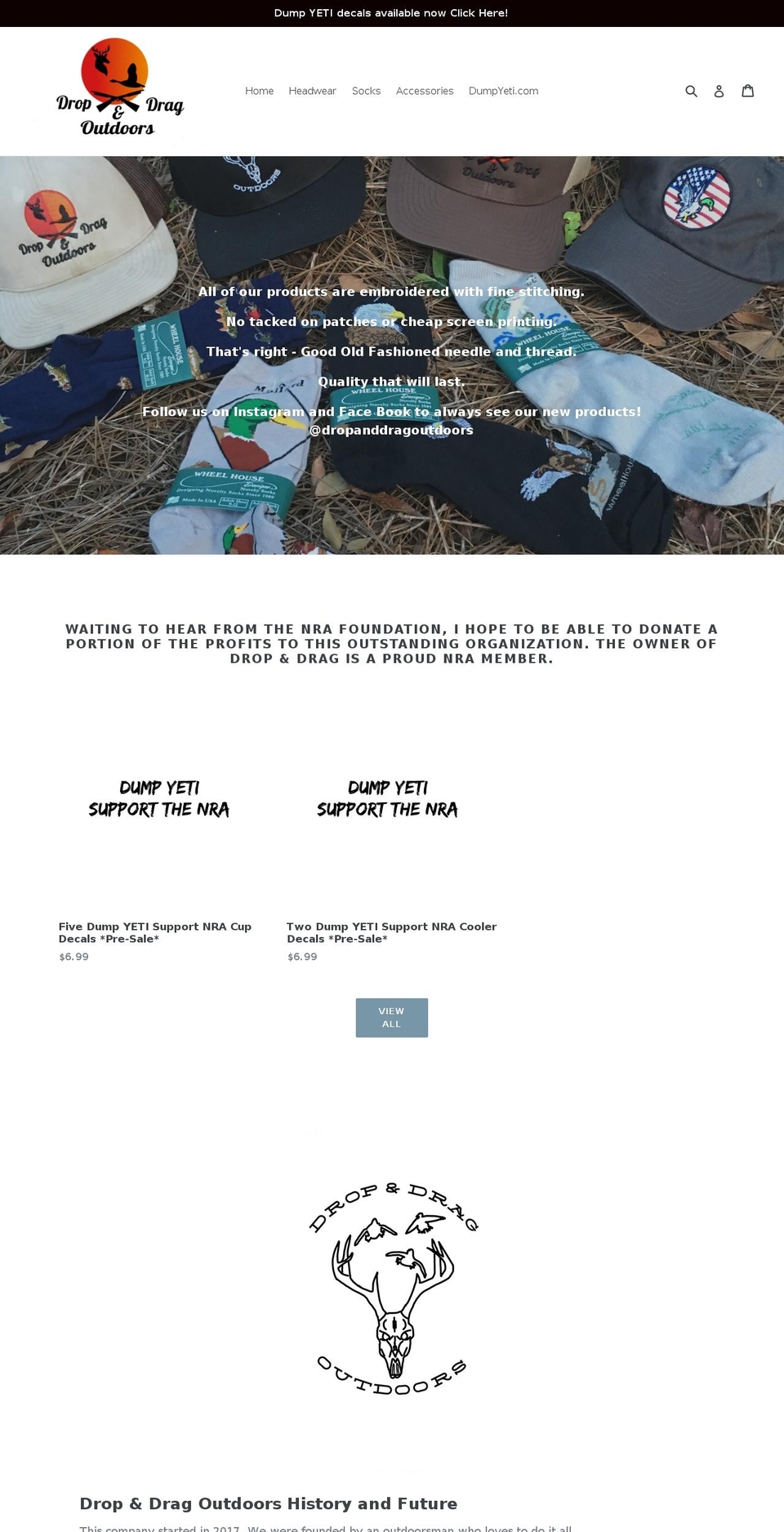 dropanddragout.com — Shopify storefront screenshot
