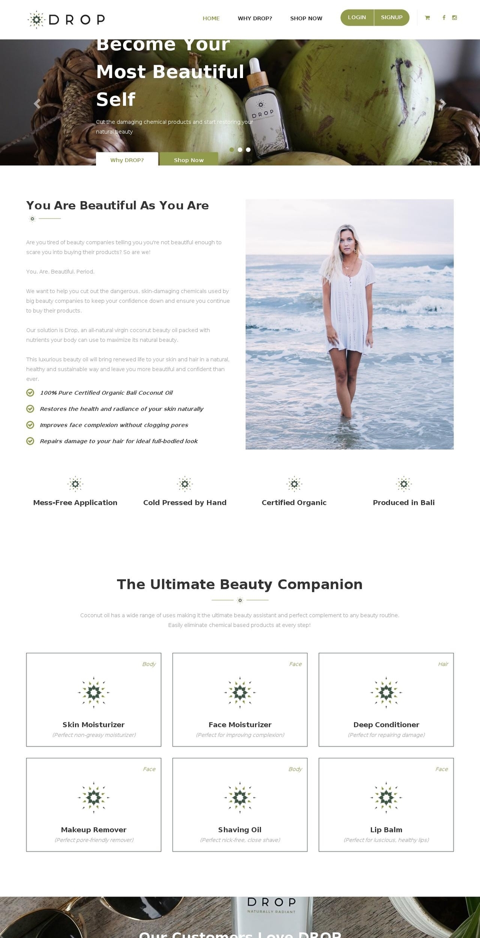 dropbali.com shopify website screenshot