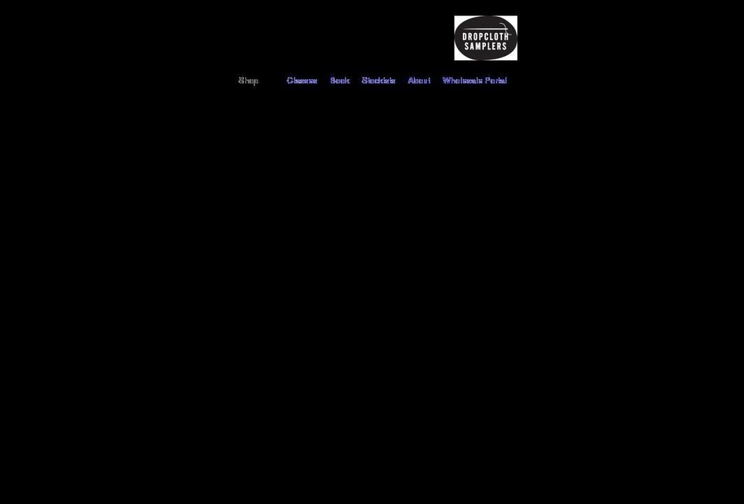 dropclothsamplers.com shopify website screenshot
