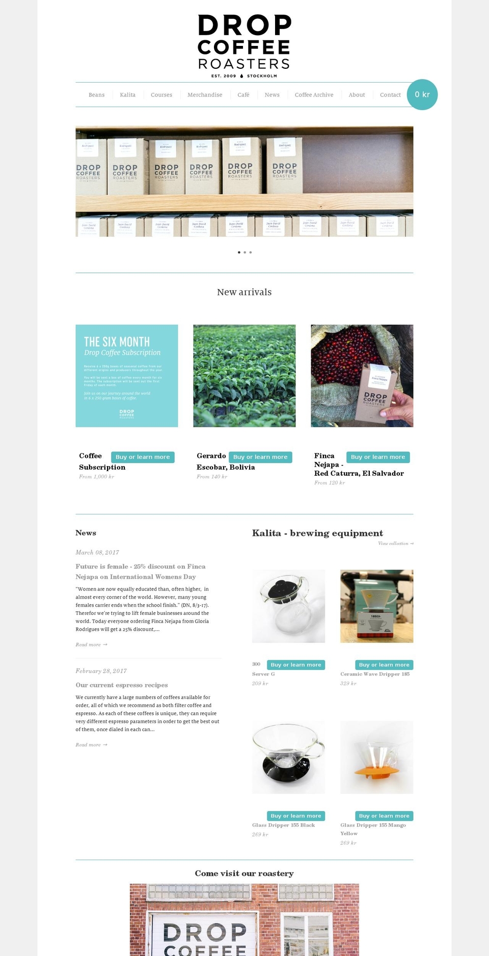 Wholesale Shopify theme site example dropcoffee.com
