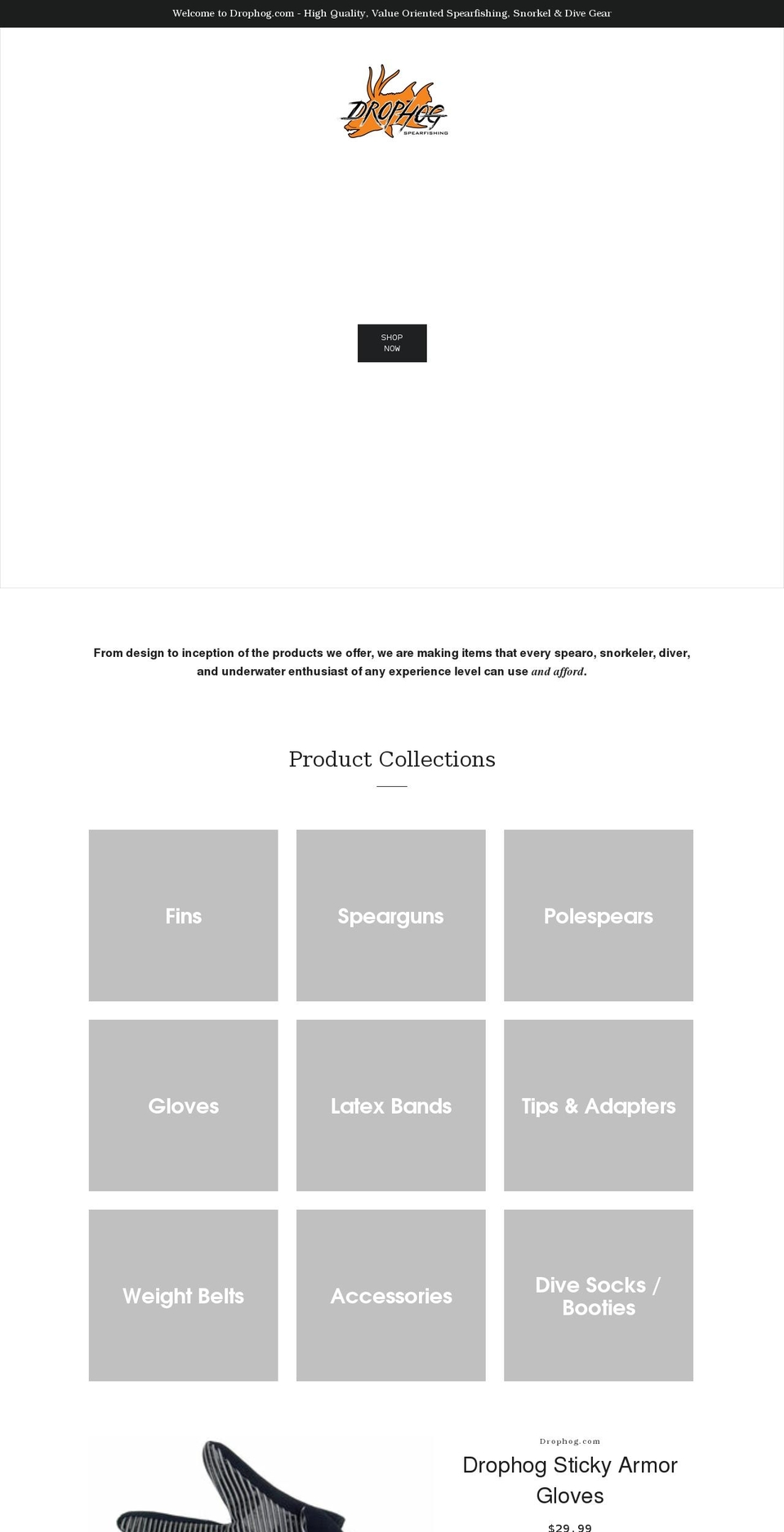 drophog.com shopify website screenshot
