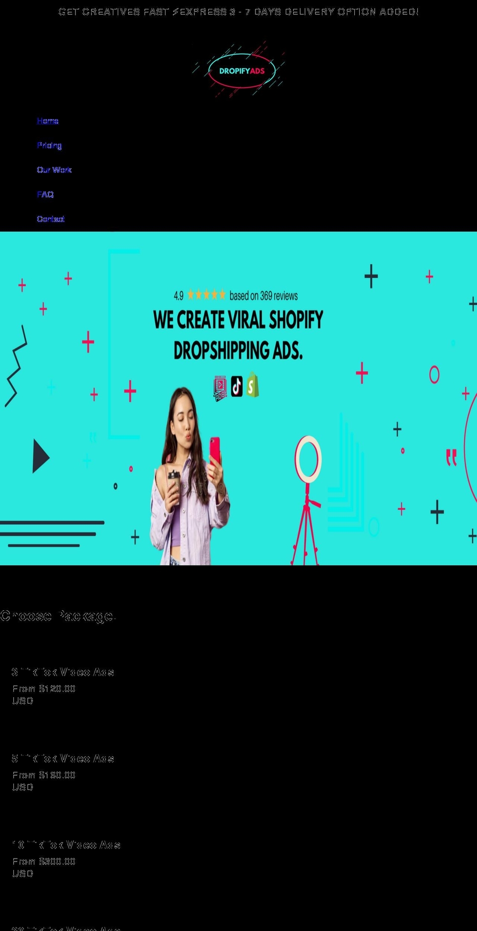 dropifyads.com shopify website screenshot