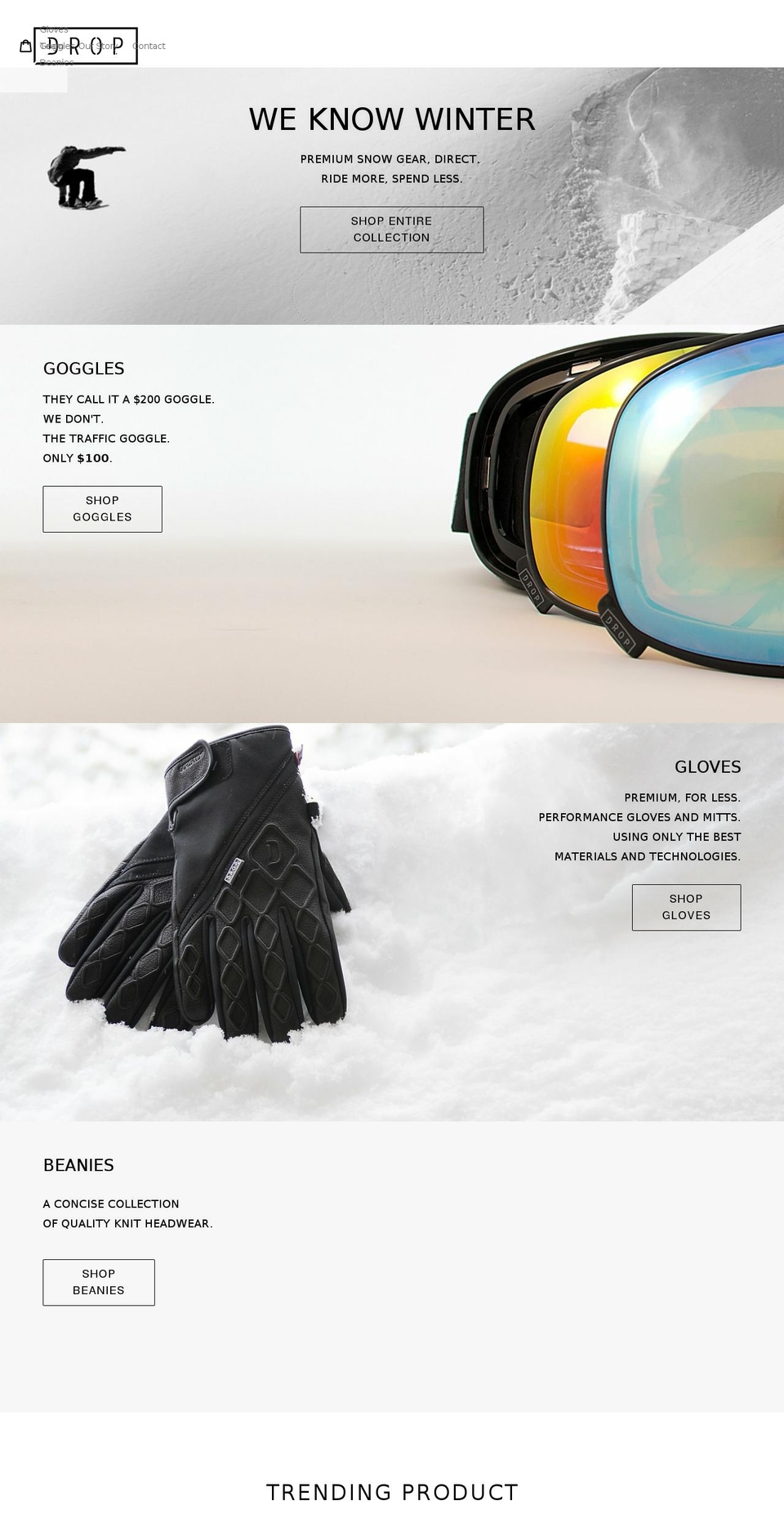 dropmfg.com shopify website screenshot